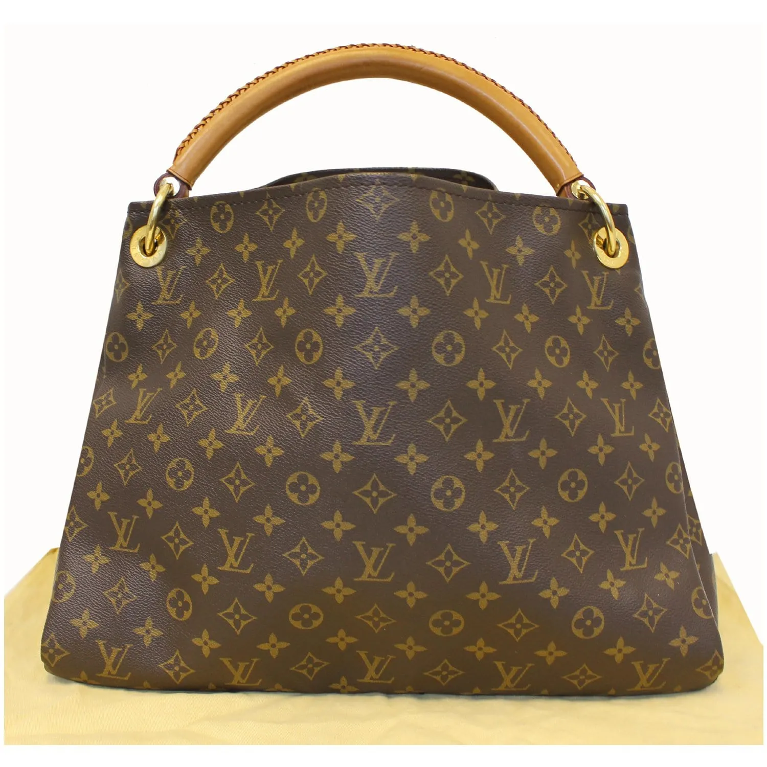 LOUIS VUITTON Artsy MM Monogram Canvas Shoulder Bag Brown