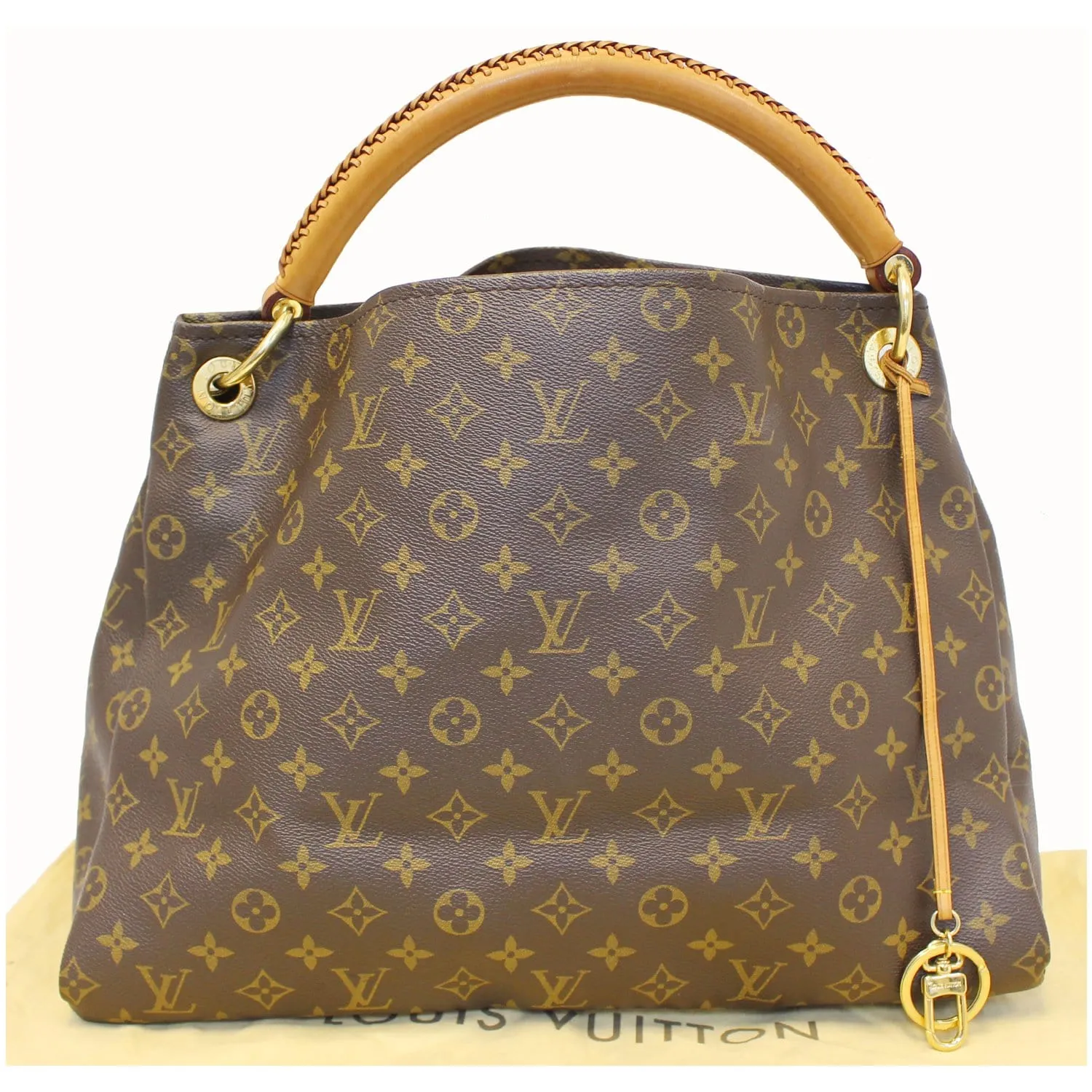 LOUIS VUITTON Artsy MM Monogram Canvas Shoulder Bag Brown