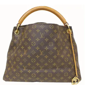 LOUIS VUITTON Artsy MM Monogram Canvas Shoulder Bag Brown