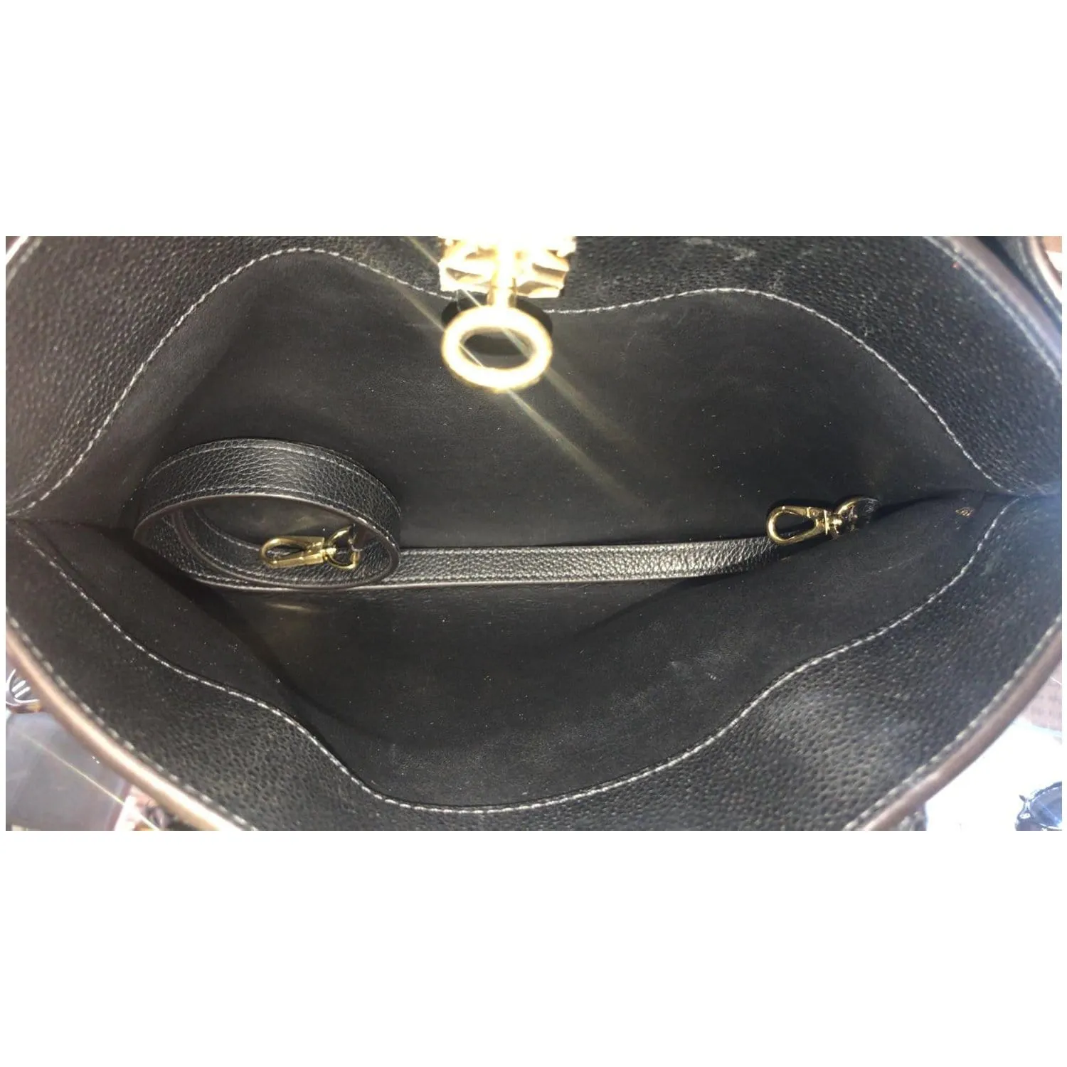 LOUIS VUITTON City Steamer MM Noir Black Leather Shoulder Bag