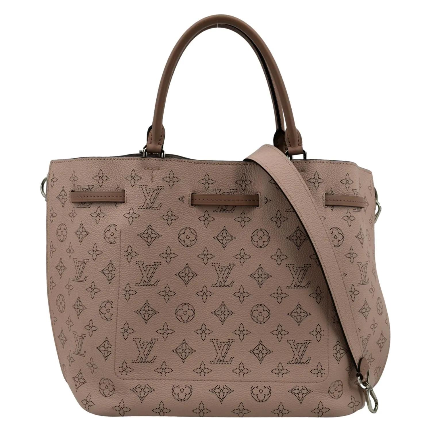 LOUIS VUITTON Girolata Monogram Mahina Leather Shoulder Bag Magnolia