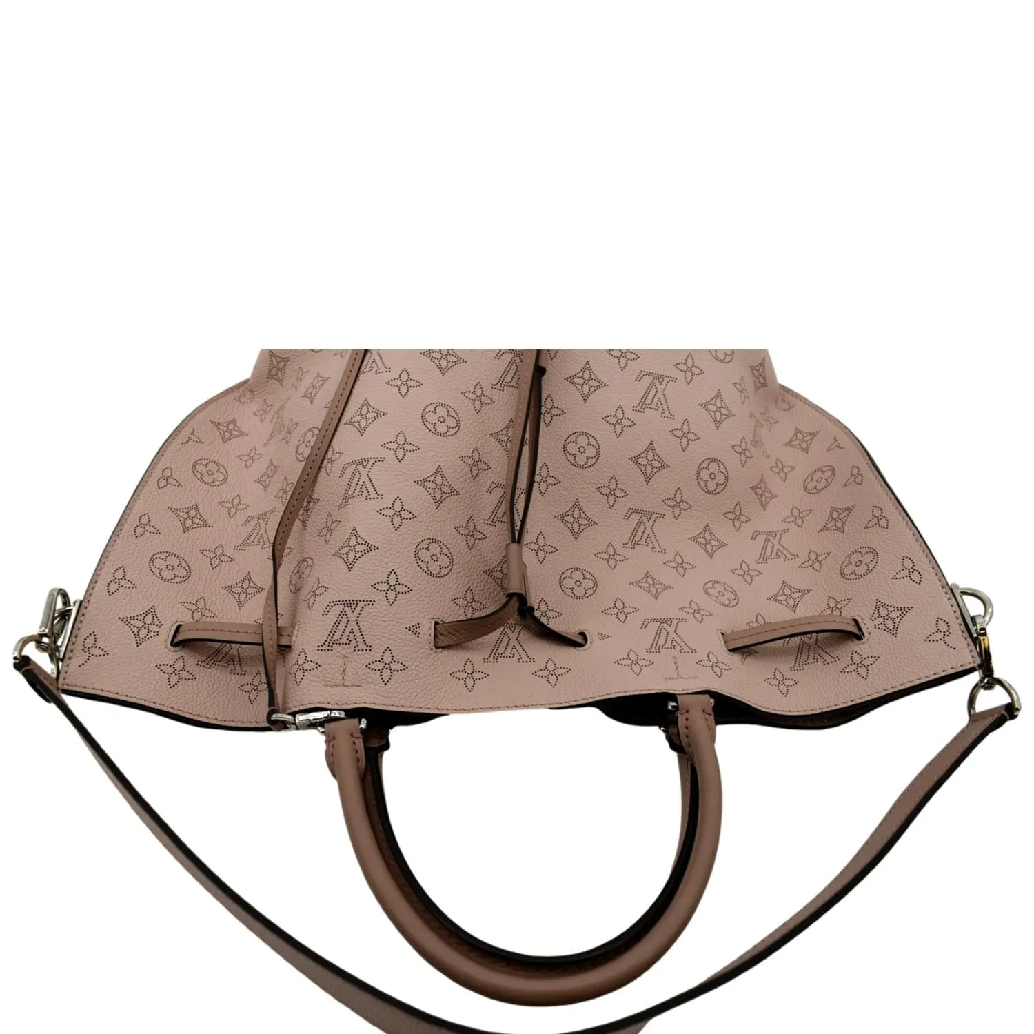 LOUIS VUITTON Girolata Monogram Mahina Leather Shoulder Bag Magnolia
