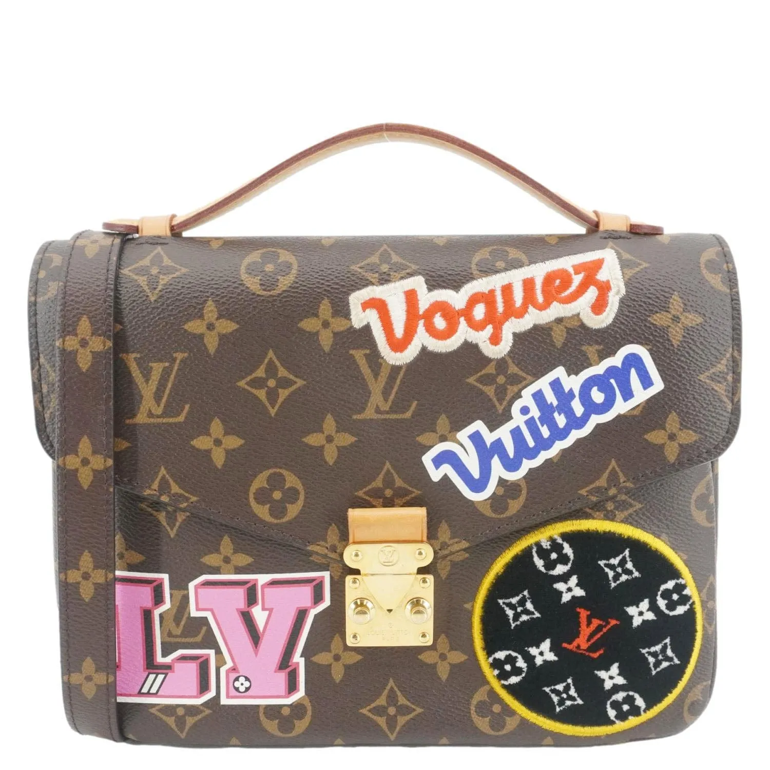LOUIS VUITTON Metis Pochette Patches Monogram Canvas Crossbody Bag Brown