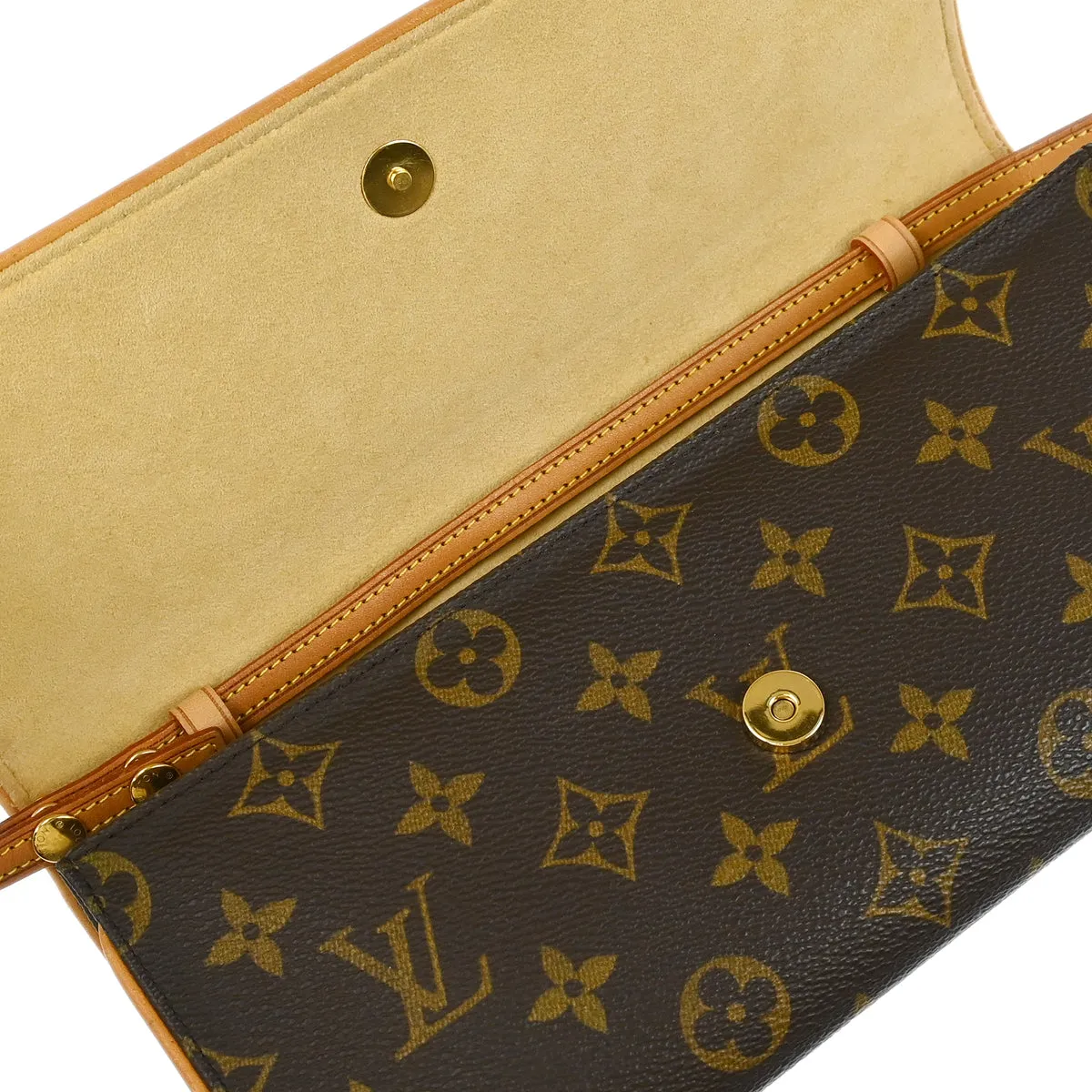 Louis Vuitton Monogram Pochette Twin GM Crossbody Bag M51852 FL0031 XX28451