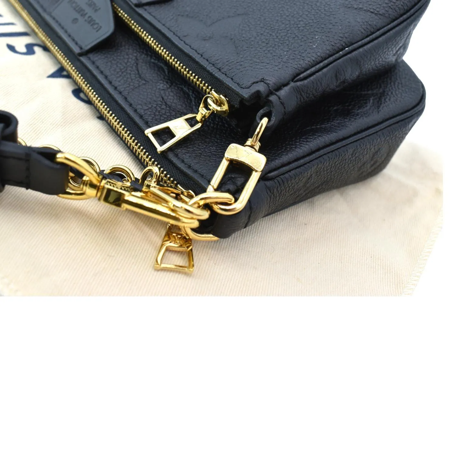 LOUIS VUITTON  Multi Pochette Accessoires Monogram Empreinte Shoulder Bag Black