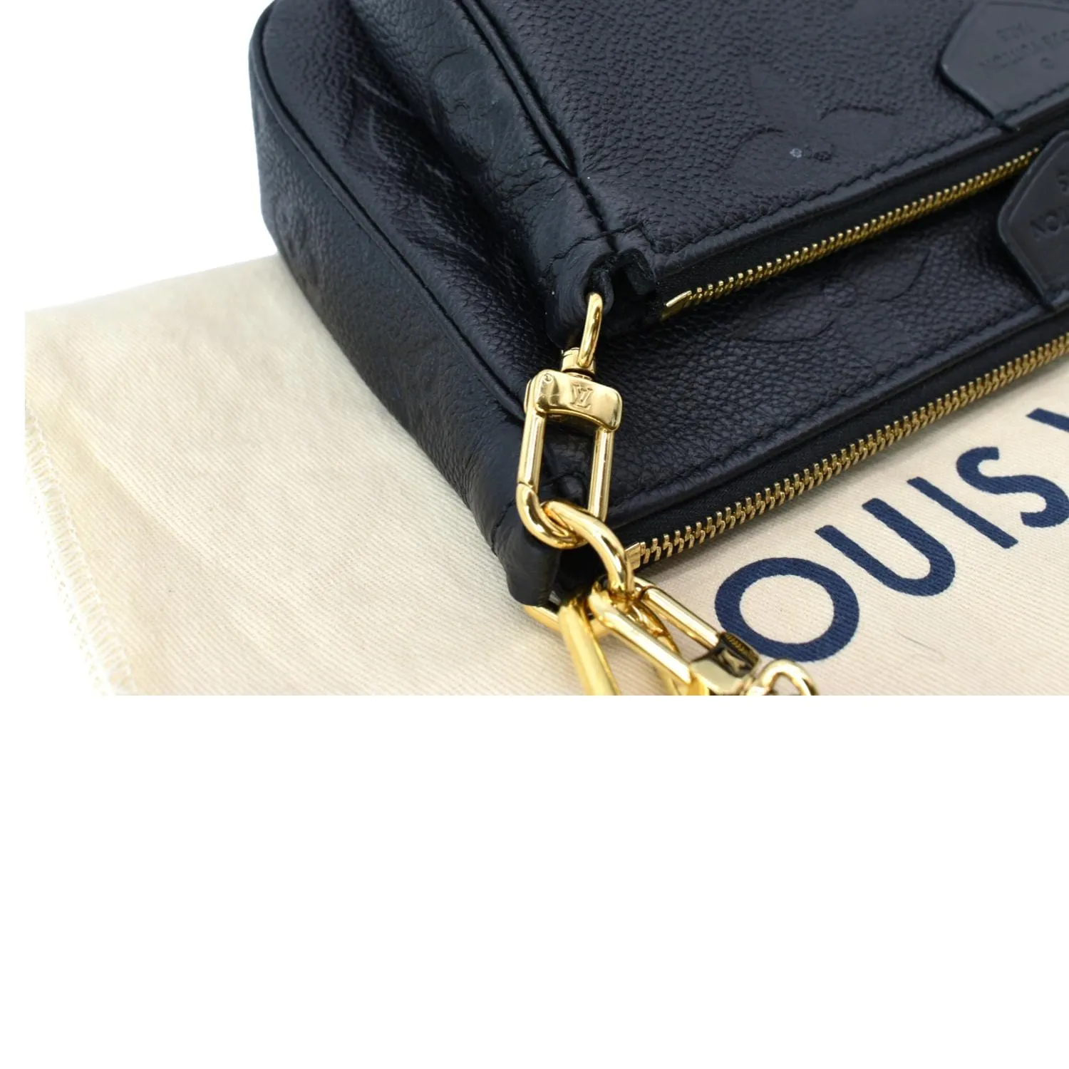 LOUIS VUITTON  Multi Pochette Accessoires Monogram Empreinte Shoulder Bag Black