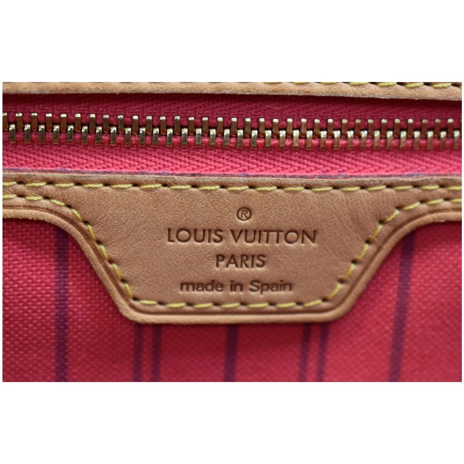 LOUIS VUITTON Neverfull MM V Grenade Monogram Canvas Shoulder Bag Brown