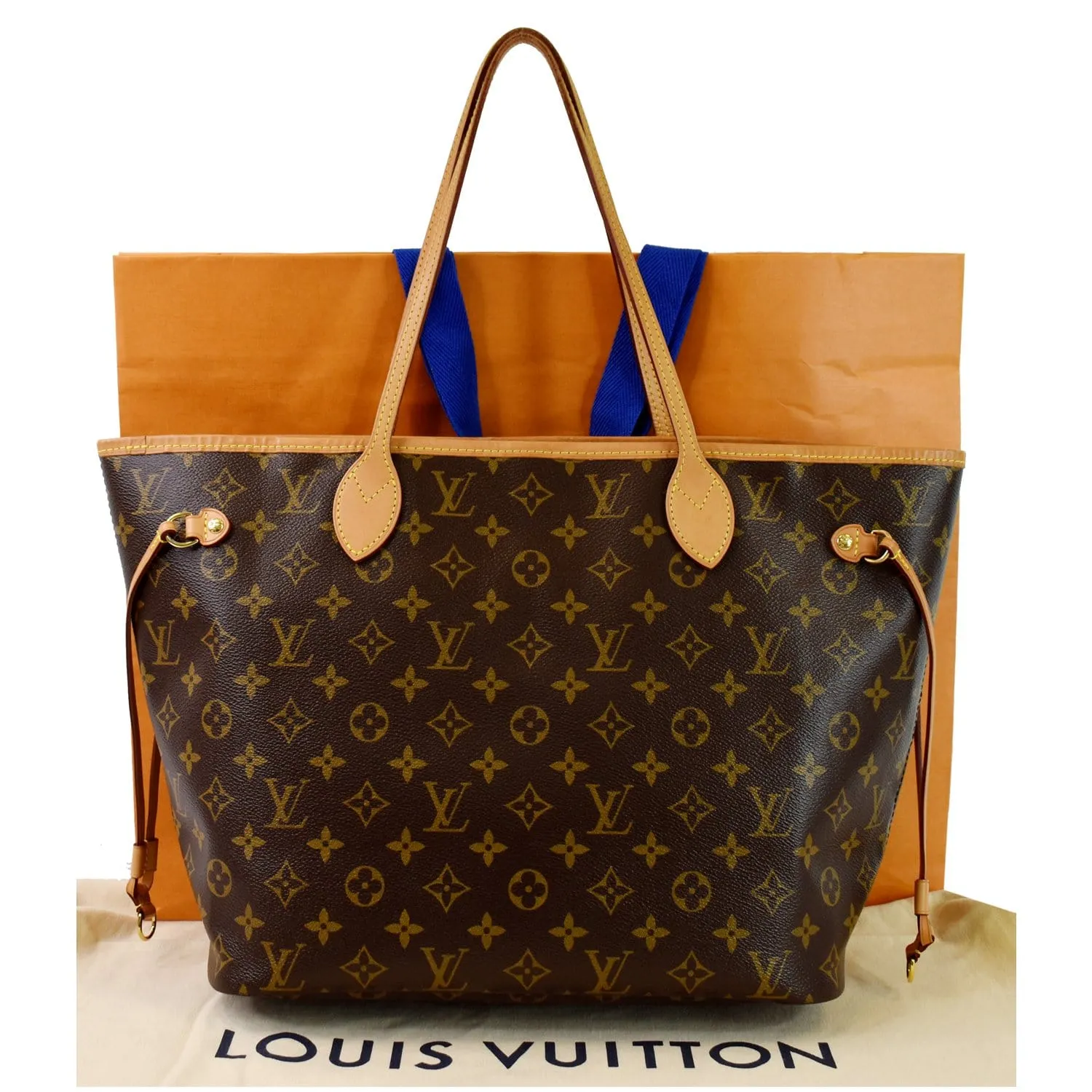 LOUIS VUITTON Neverfull MM V Grenade Monogram Canvas Shoulder Bag Brown