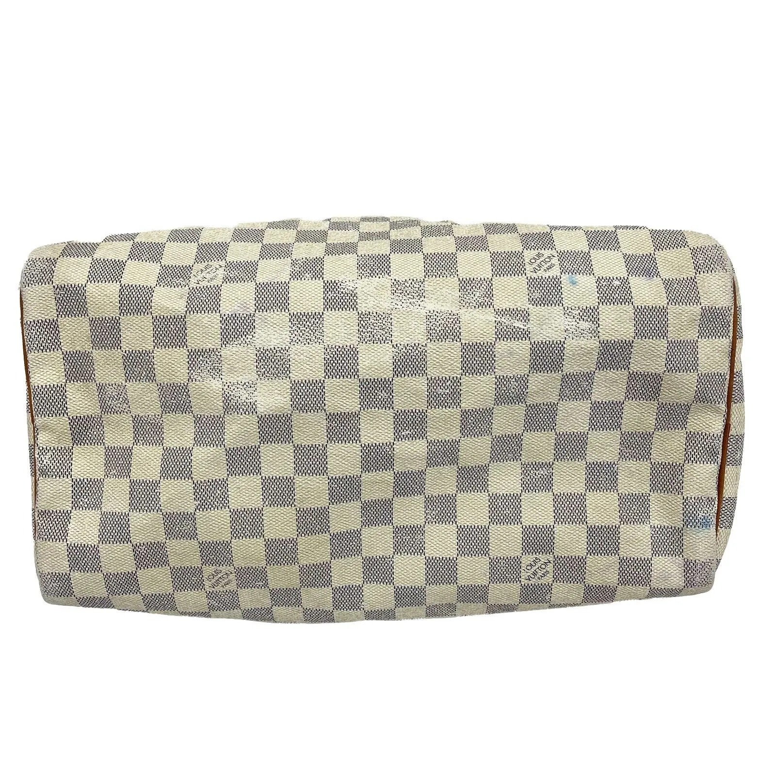 Louis Vuitton - Speedy 35 in Damier Azur Canvas - White / Navy Top Handle Bag