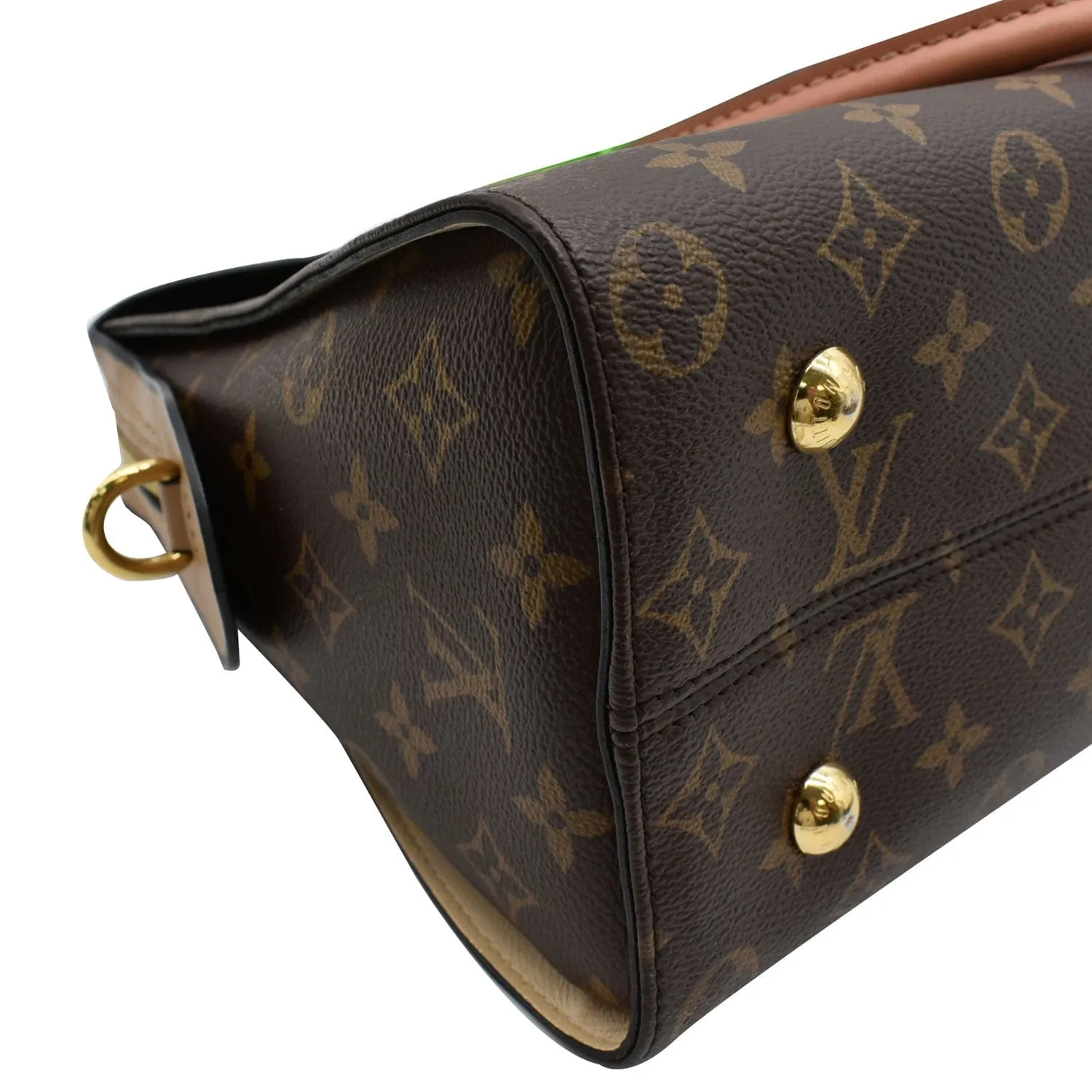 LOUIS VUITTON Tuileries Monogram Canvas Shoulder Bag Sesame Peach Creme