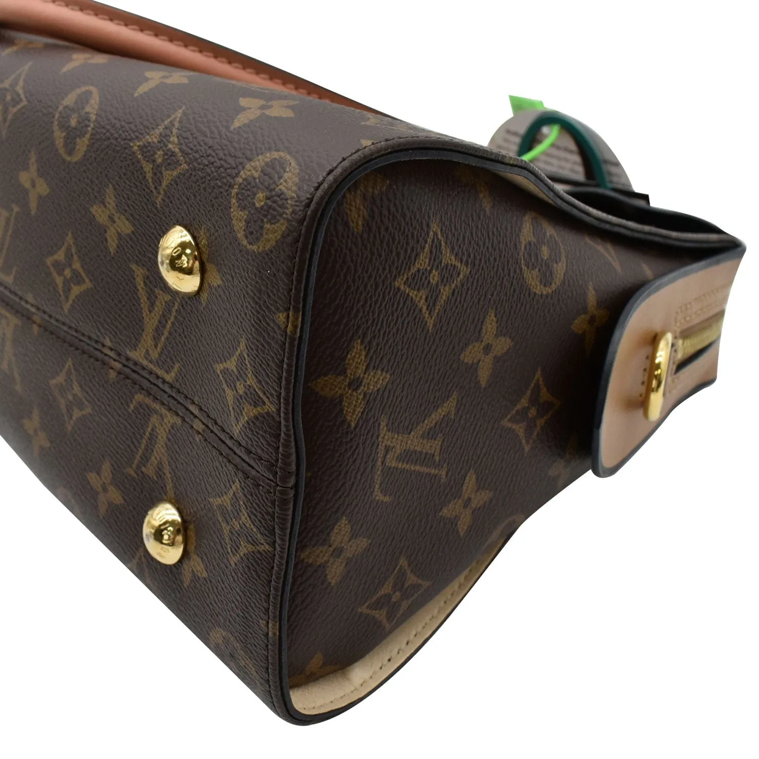 LOUIS VUITTON Tuileries Monogram Canvas Shoulder Bag Sesame Peach Creme