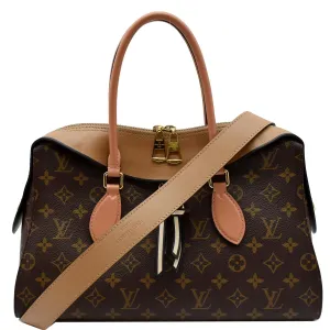 LOUIS VUITTON Tuileries Monogram Canvas Shoulder Bag Sesame Peach Creme