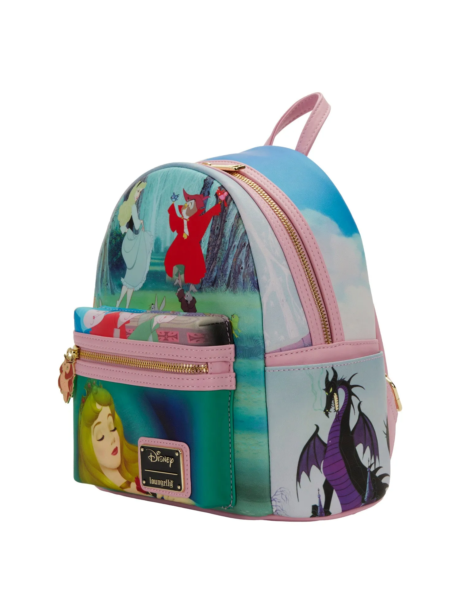 Loungefly x Disney Sleeping Beauty Mini Backpack Handbag Aurora Maleficent