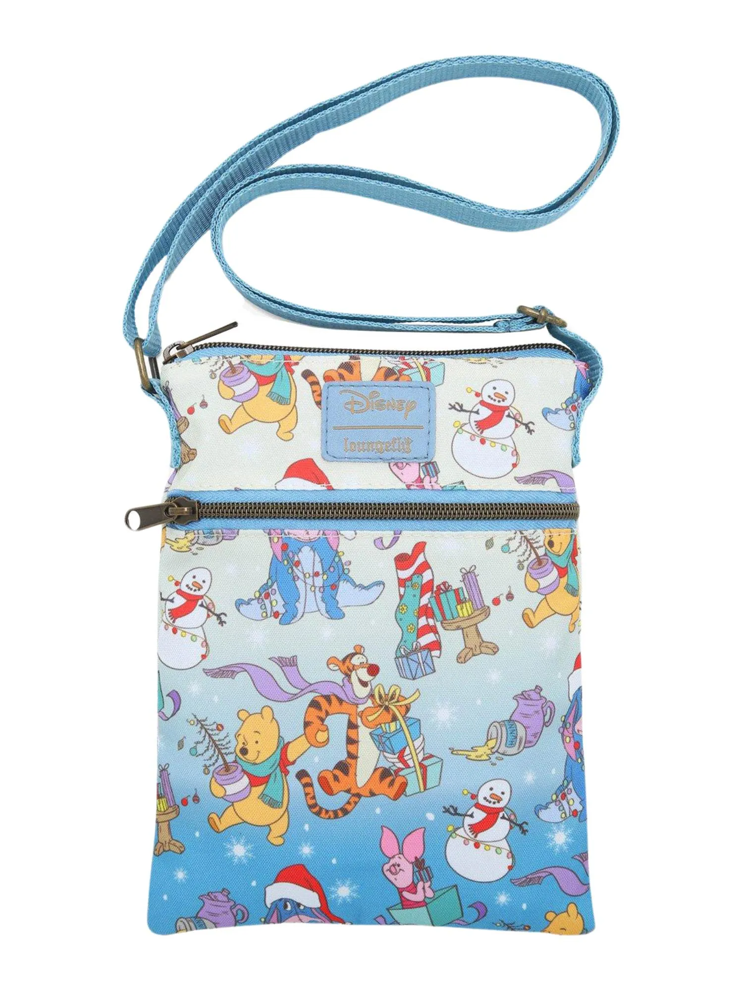Loungefly x Disney Winnie The Pooh Friends Holiday Passport Crossbody Bag
