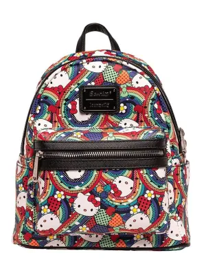Loungefly x Sanrio Hello Kitty Abstract Rainbows Mini Backpack Handbag