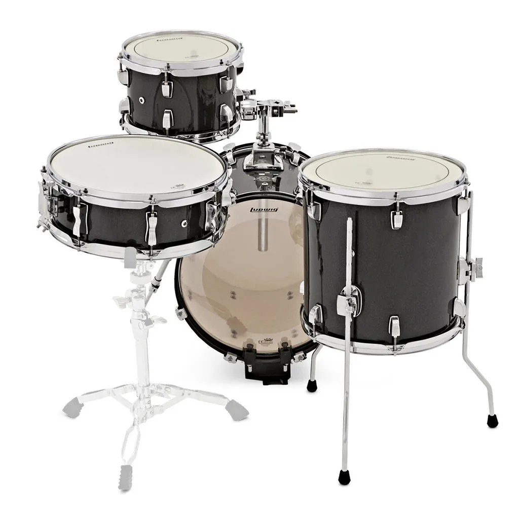 Ludwig Breakbeats 4-Piece Shell Pack – Black Sparkle