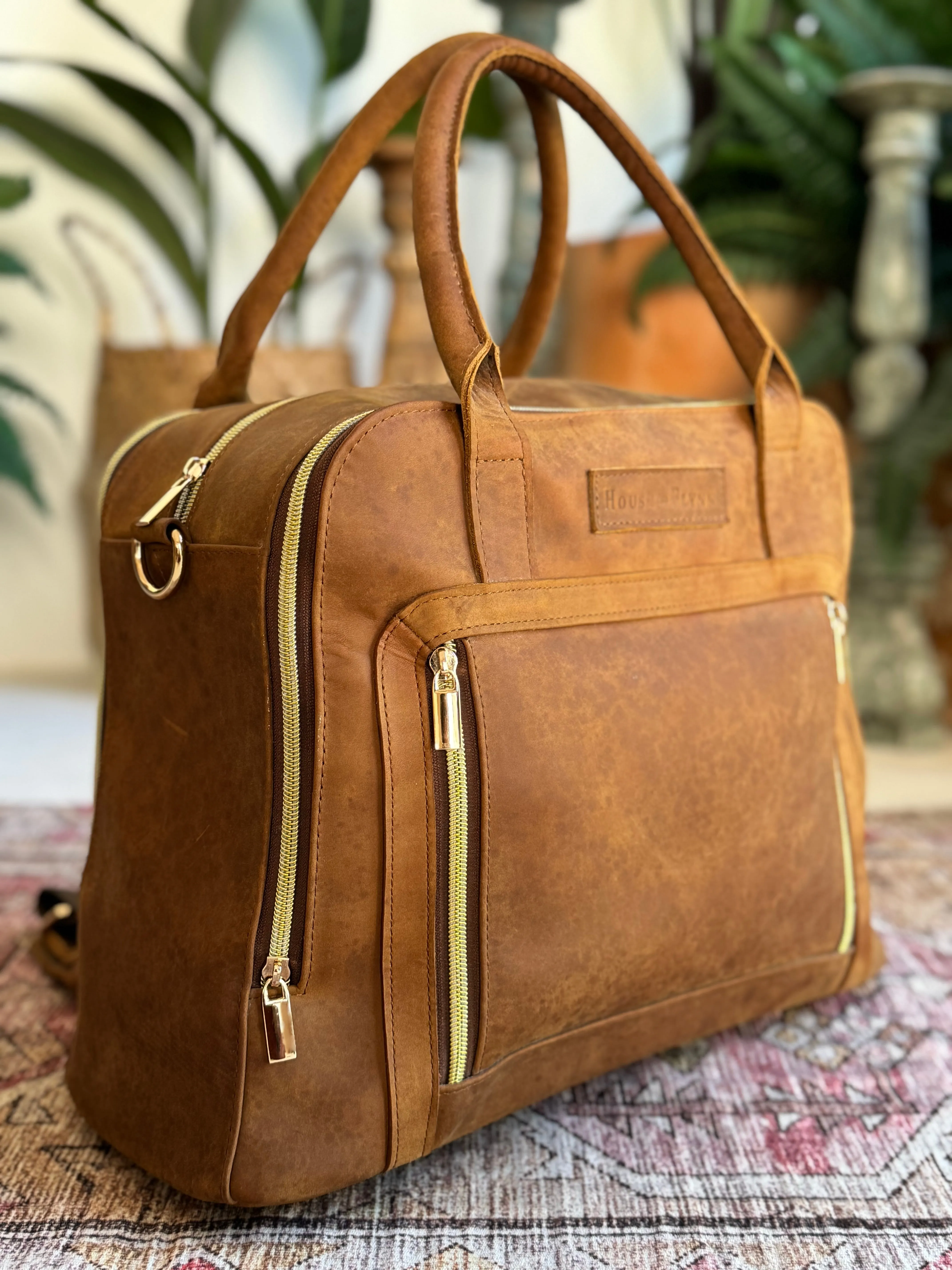 Luna Bag - Vintage Brown with Backpack Straps