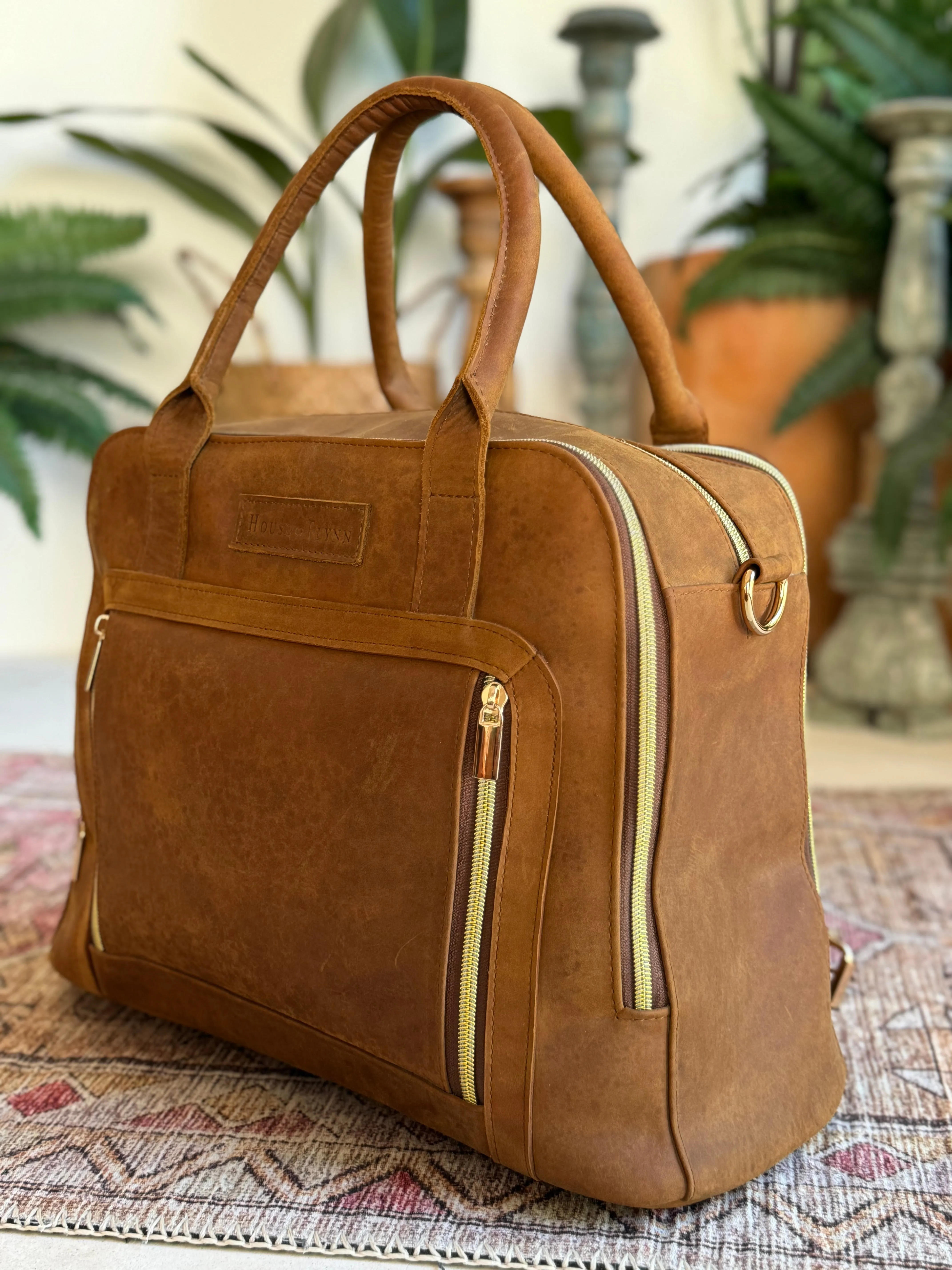 Luna Bag - Vintage Brown with Backpack Straps