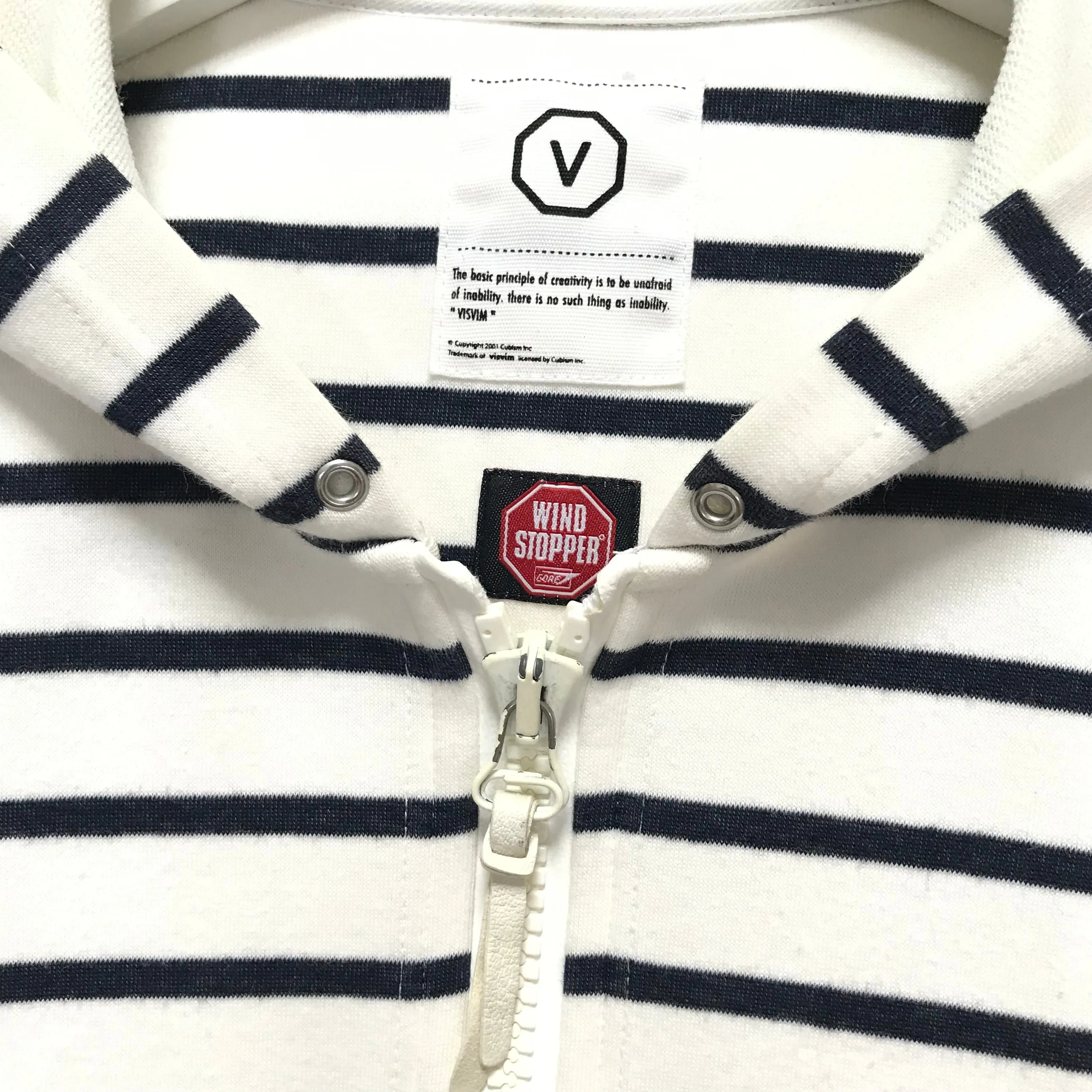 [M] Visvim Gore Windstopper Striped Hoodie