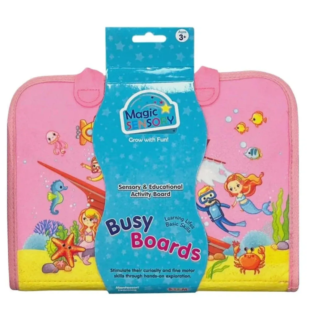 MAGIC SENSORY BUSY BOARD PINK