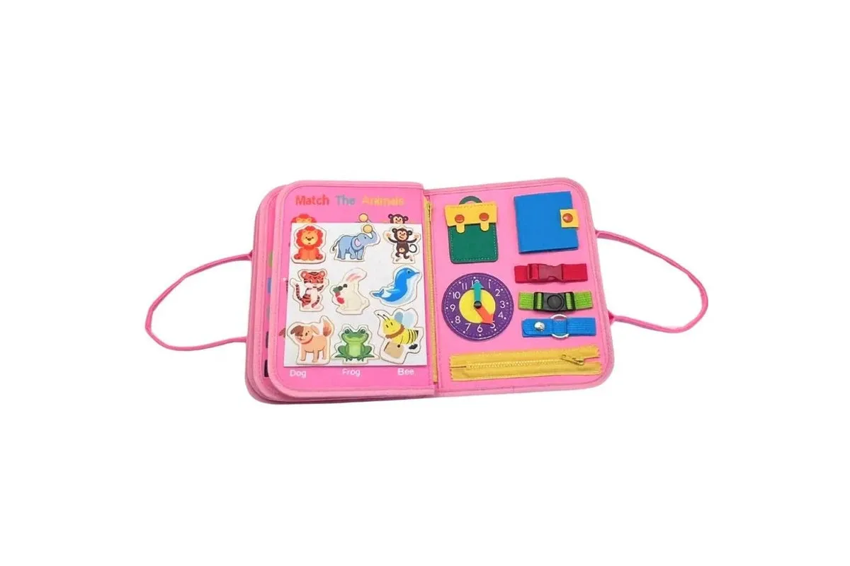 MAGIC SENSORY BUSY BOARD PINK