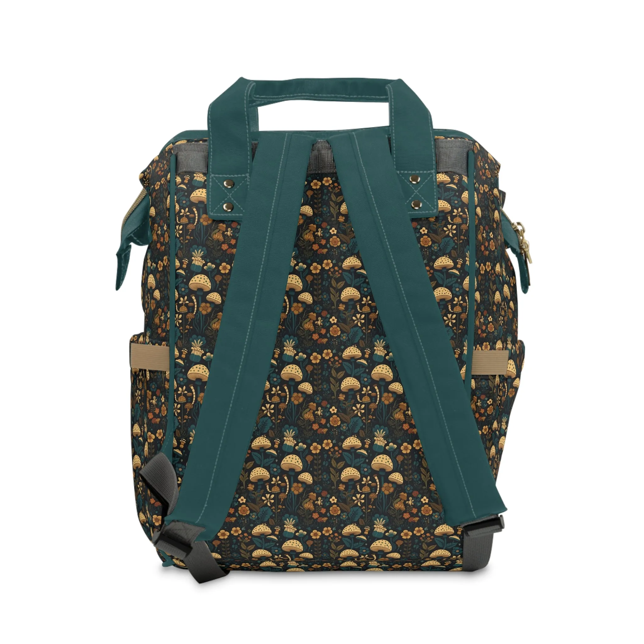 Magical Mushroom Diaper Backpack - Unique Nature-Inspired Nappy Bag for Eco-Conscious Parents, Organized & Multifunctional Baby Bag