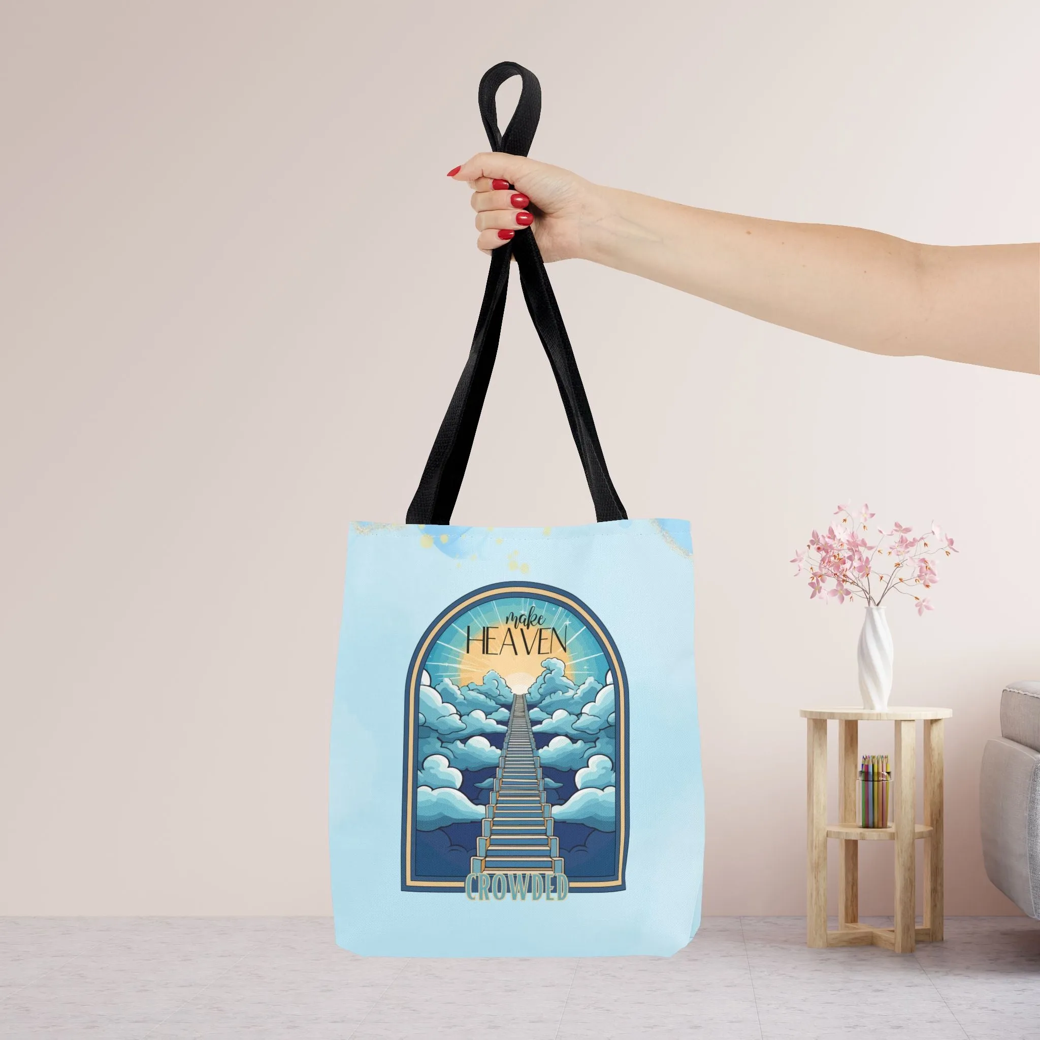 Make Heaven Crowded Tote Bag - Christian Tote Bag
