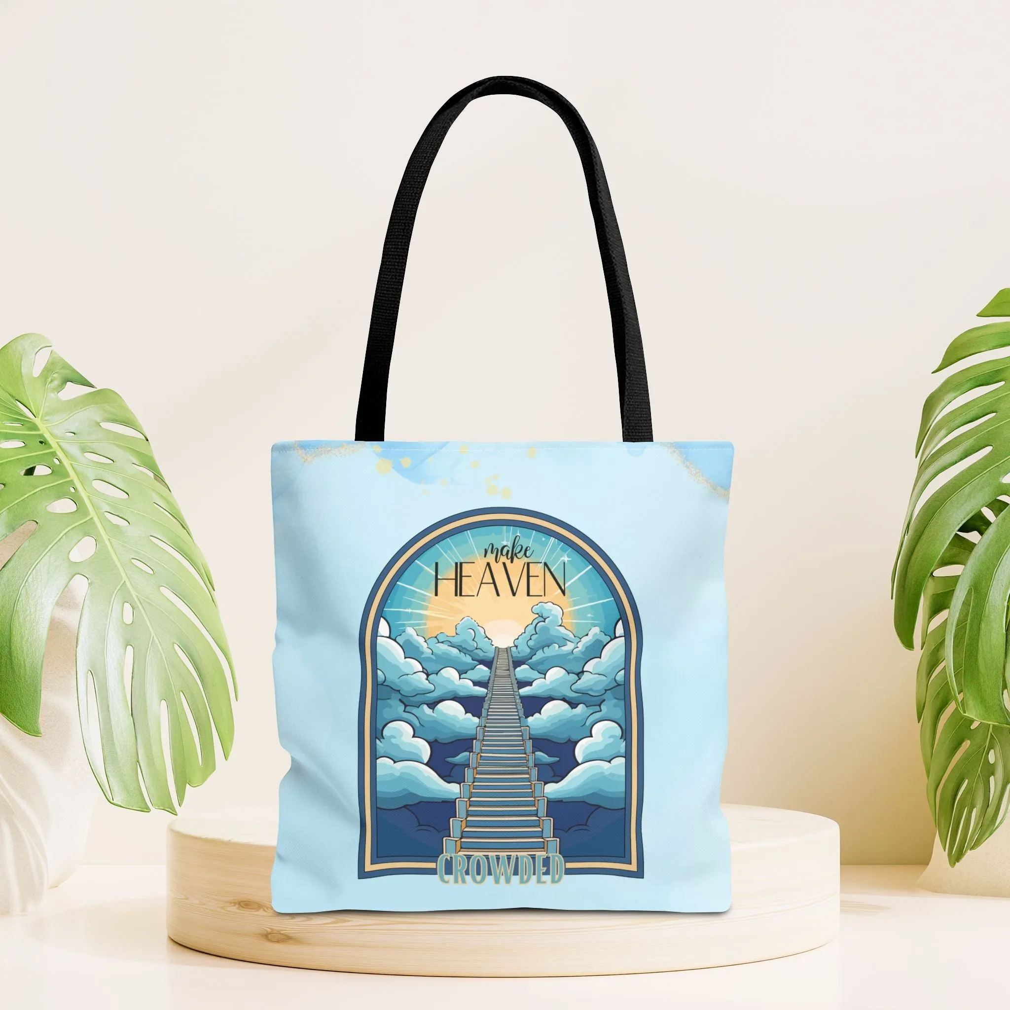 Make Heaven Crowded Tote Bag - Christian Tote Bag