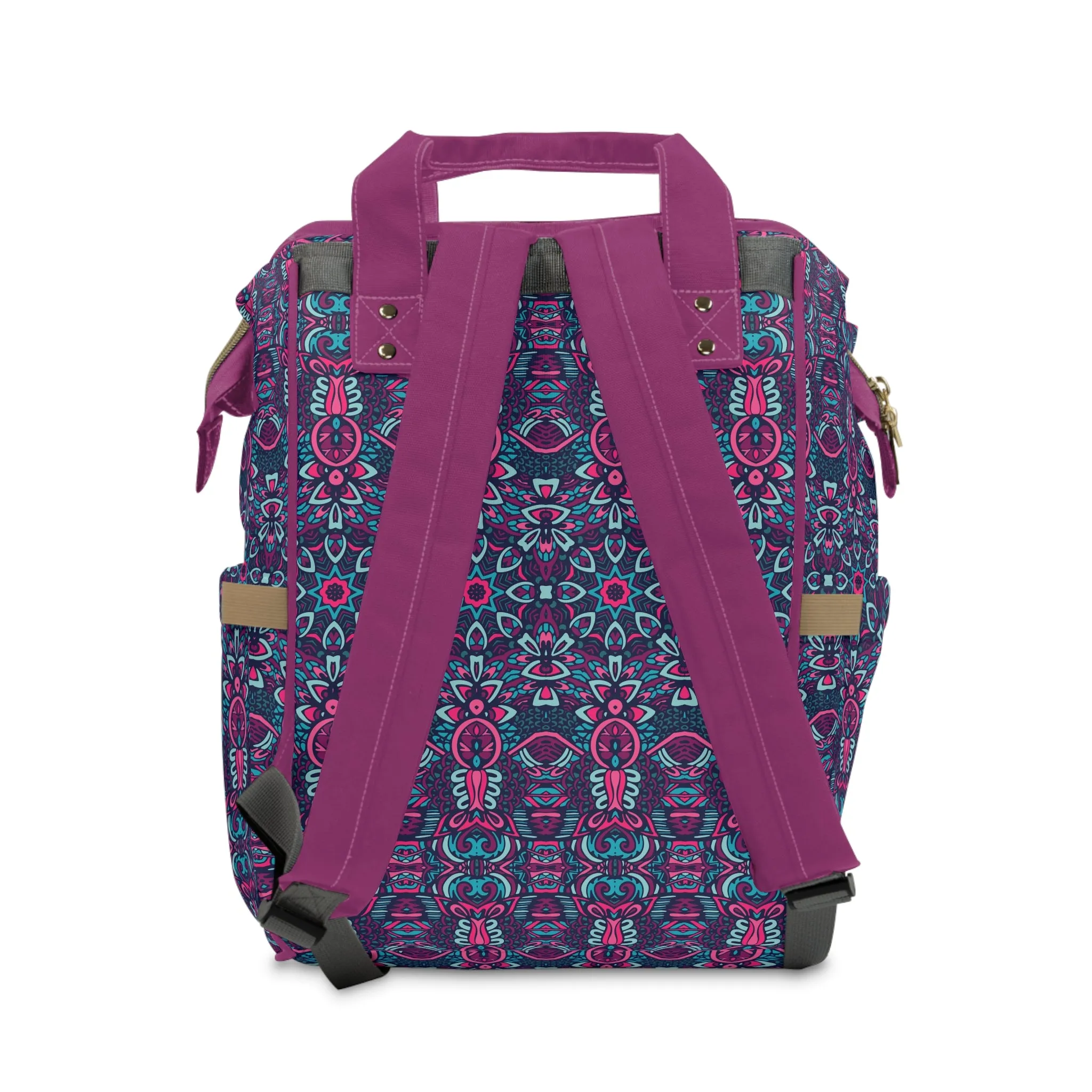 Mandala Diaper Backpack - Artistic & Multifunctional Baby Bag with Mandala Patterns, Ideal for Stylish Parents