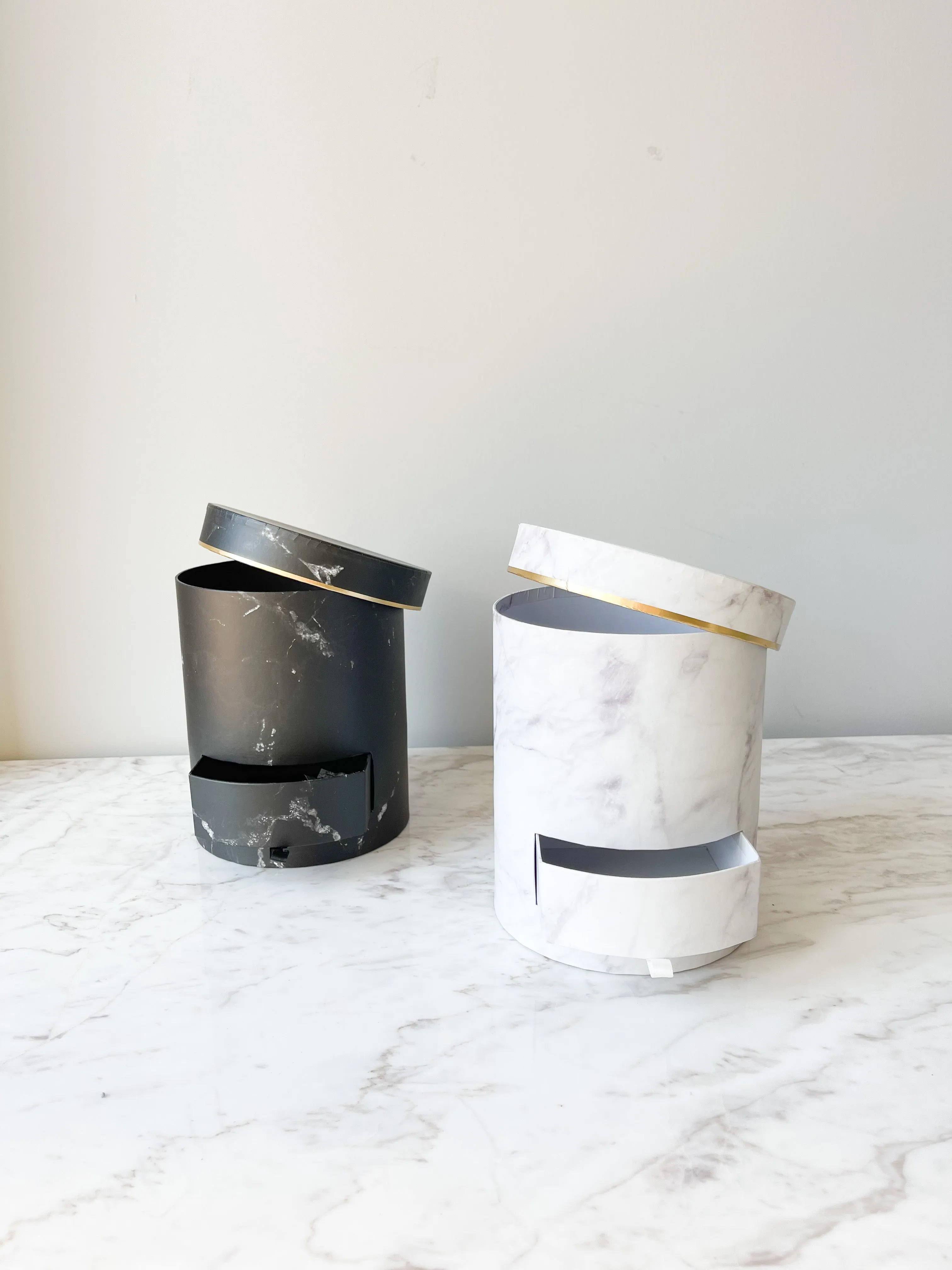 Marble Round Flower Box with Drawer