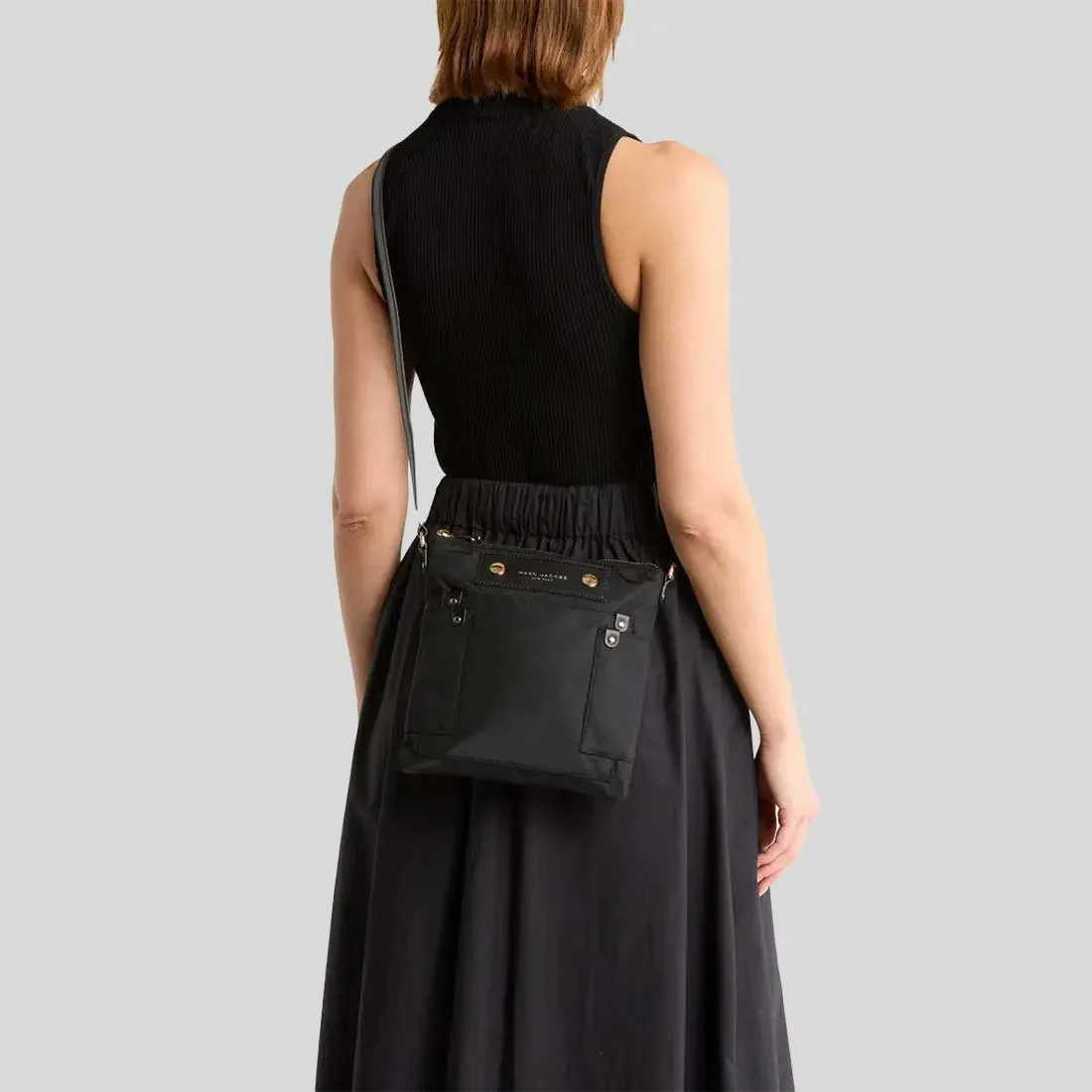 MARC JACOBS Preppy Swing Pack Crossbody Bag Black RB-4R4HCR040H02