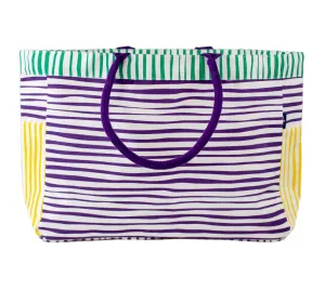 Mardi Gras Striped Tote
