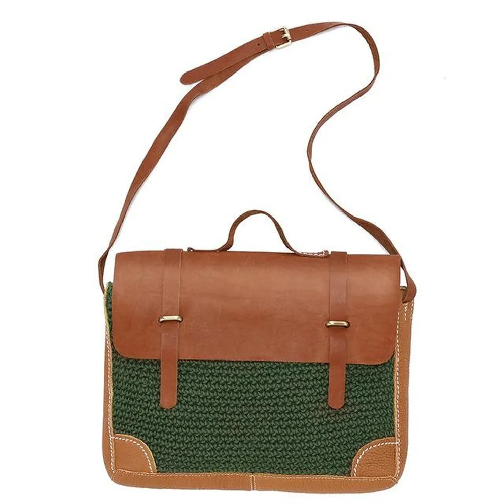 Messenger / Crossbody Bag  <br>Genuine-Leather