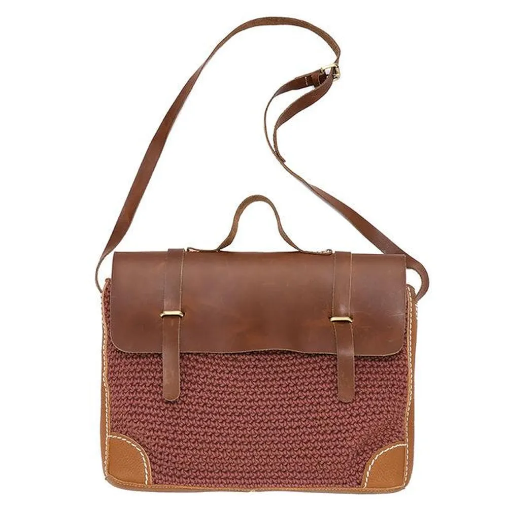 Messenger / Crossbody Bag  <br>Genuine-Leather