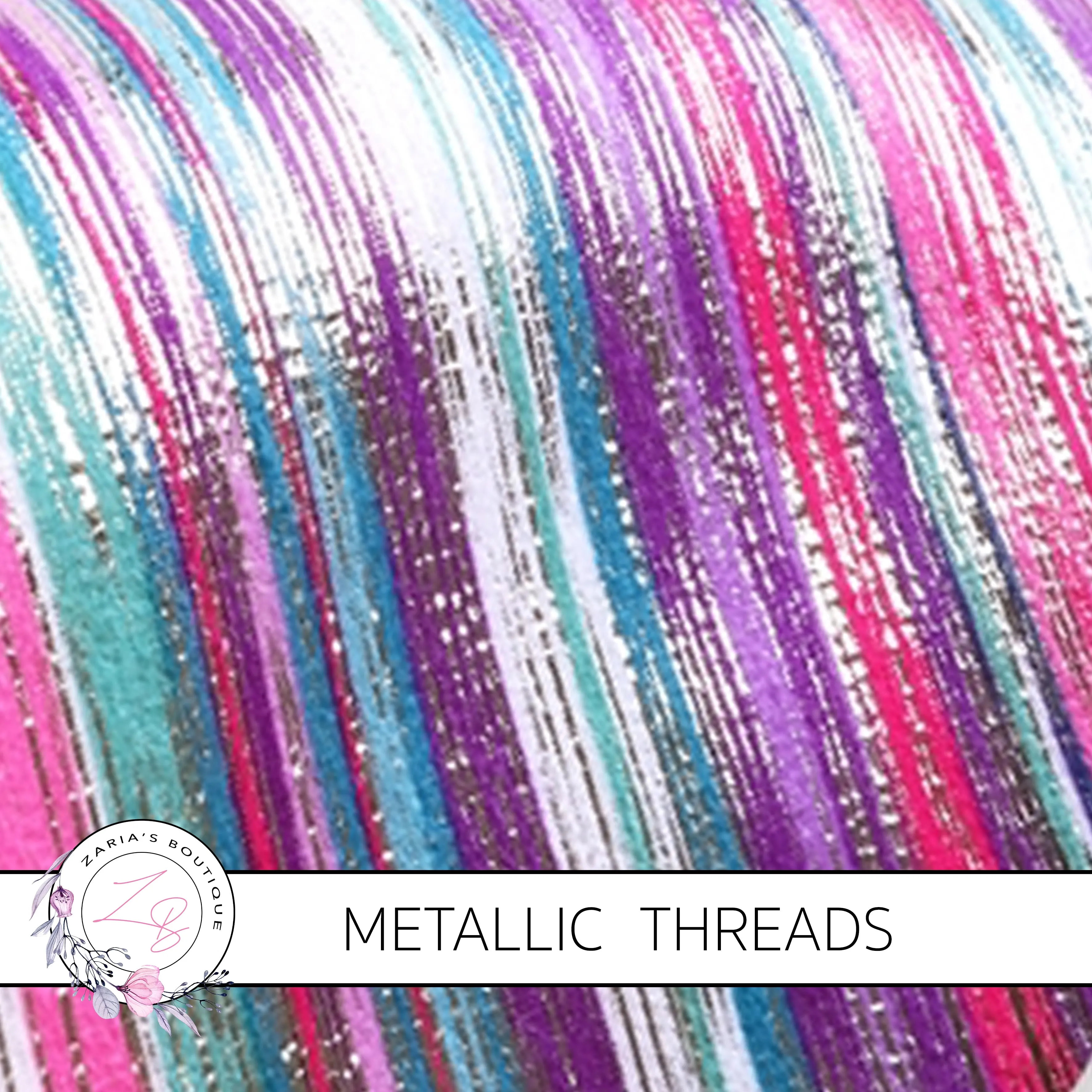 Metallic Threads ~ Rainbow Stripes ~ Forest Fruits