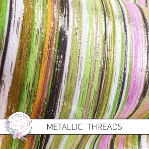 Metallic Threads ~ Rainbow Stripes ~ Forest Fruits