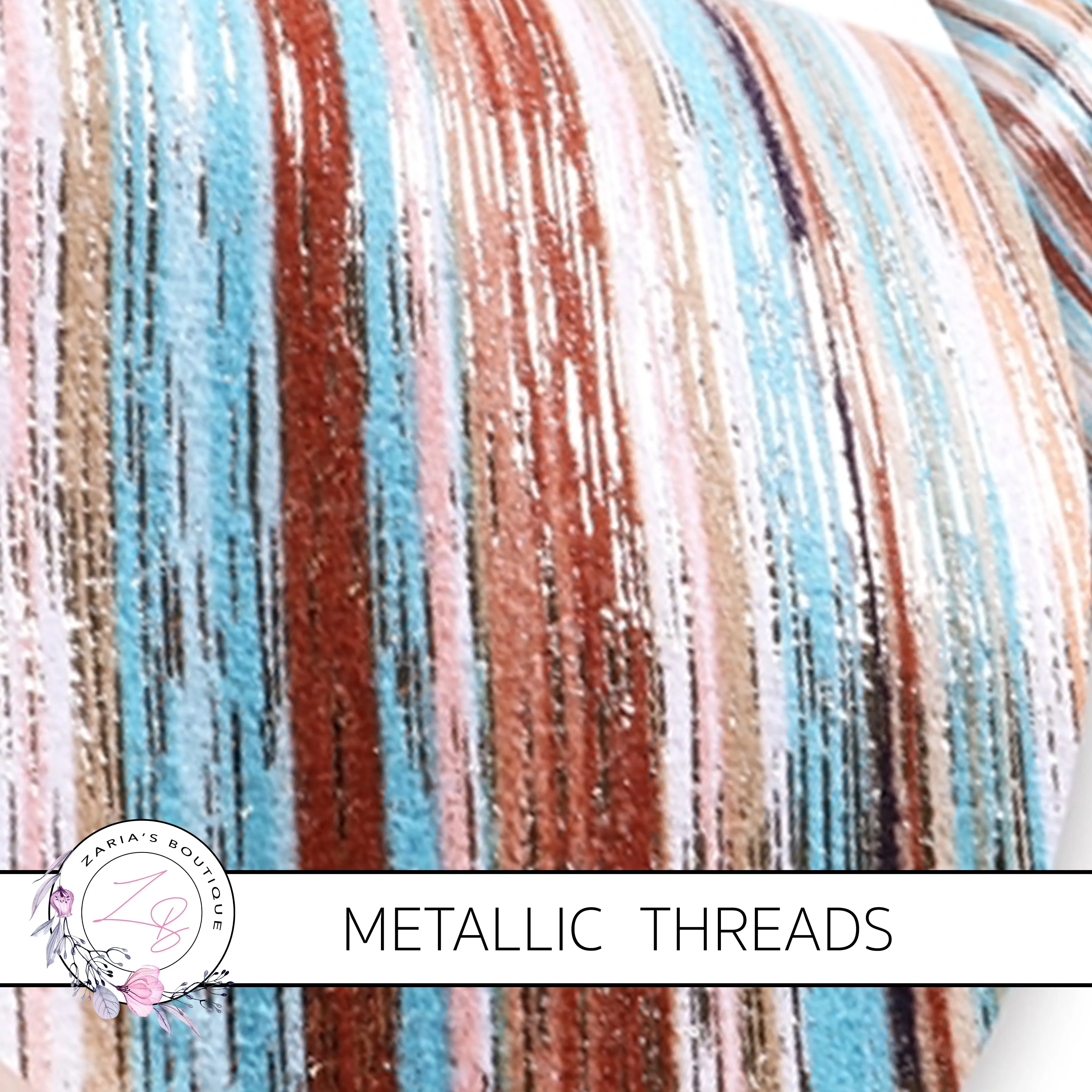 Metallic Threads ~ Rainbow Stripes ~ Forest Fruits