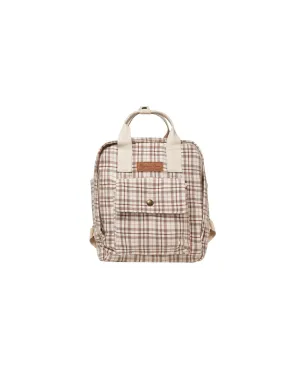 Mini Backpack - Mocha Plaid