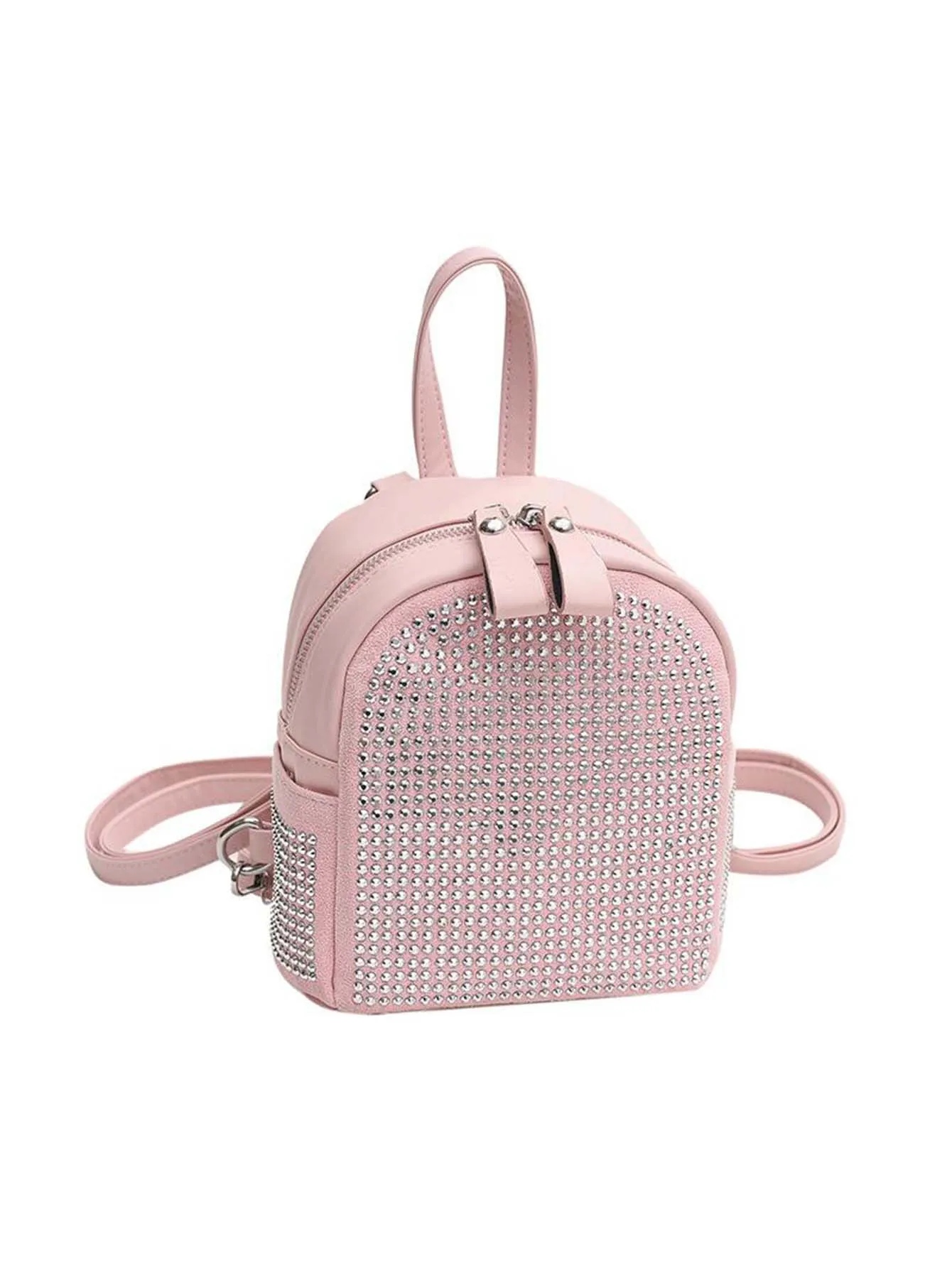 Mini Rhinestone & Faux Pearl Decor Chain Backpack- FD ⚡