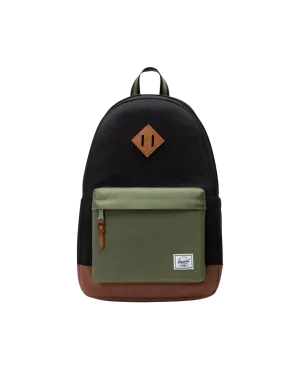 Mochila HERSCHEL Heritage™ Backpack 24L Black Four Leaf Clover Saddle Brown