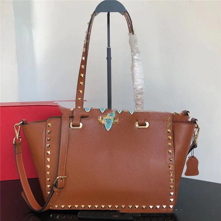 Mommy Bag Cowhide Lychee Pattern Single-shoulder Messenger Bag