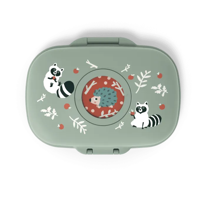 Monbento Gram Snack Box-Green Raccoon Green Raccoon