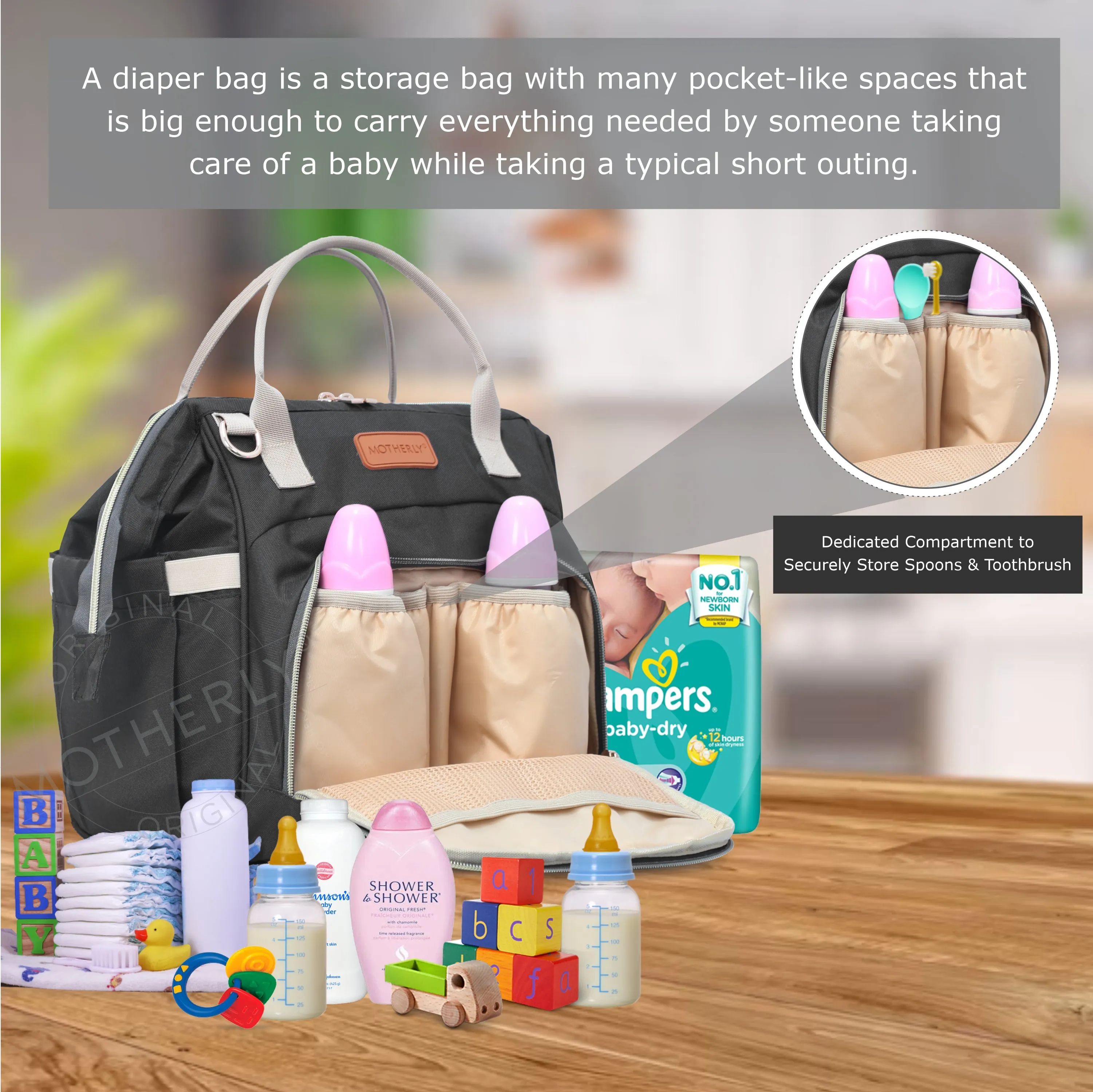 Motherly Multipurpose Baby Utility Bag for Tools and Equipment