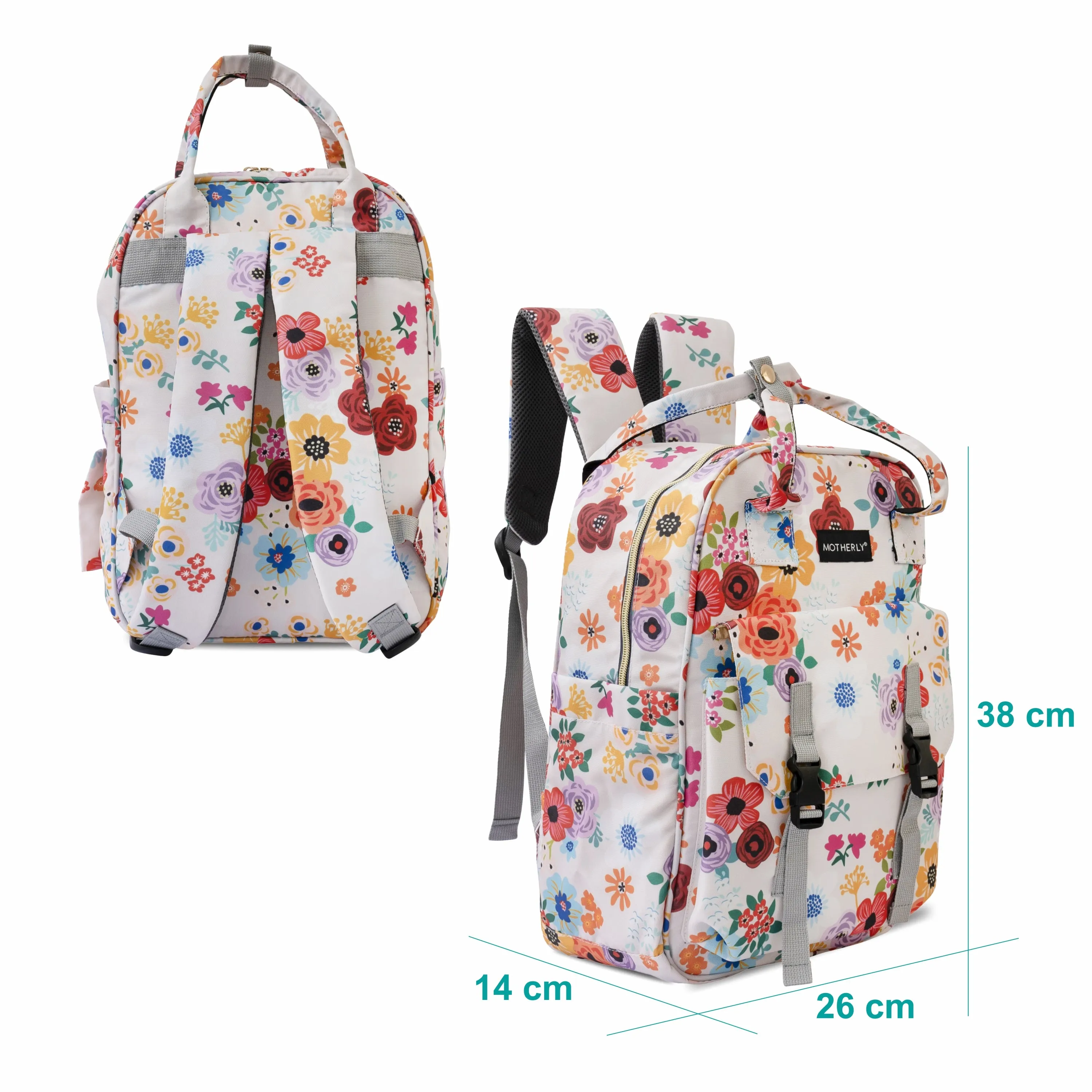 Motherly Solid Diaper Bag for Mothers for Travel, Maternity Bag for Newborn Baby, Mothers Travelling Bag, Multiple Pocket Water Resistant Baby Bag, Hospital Bag for moms (Black)