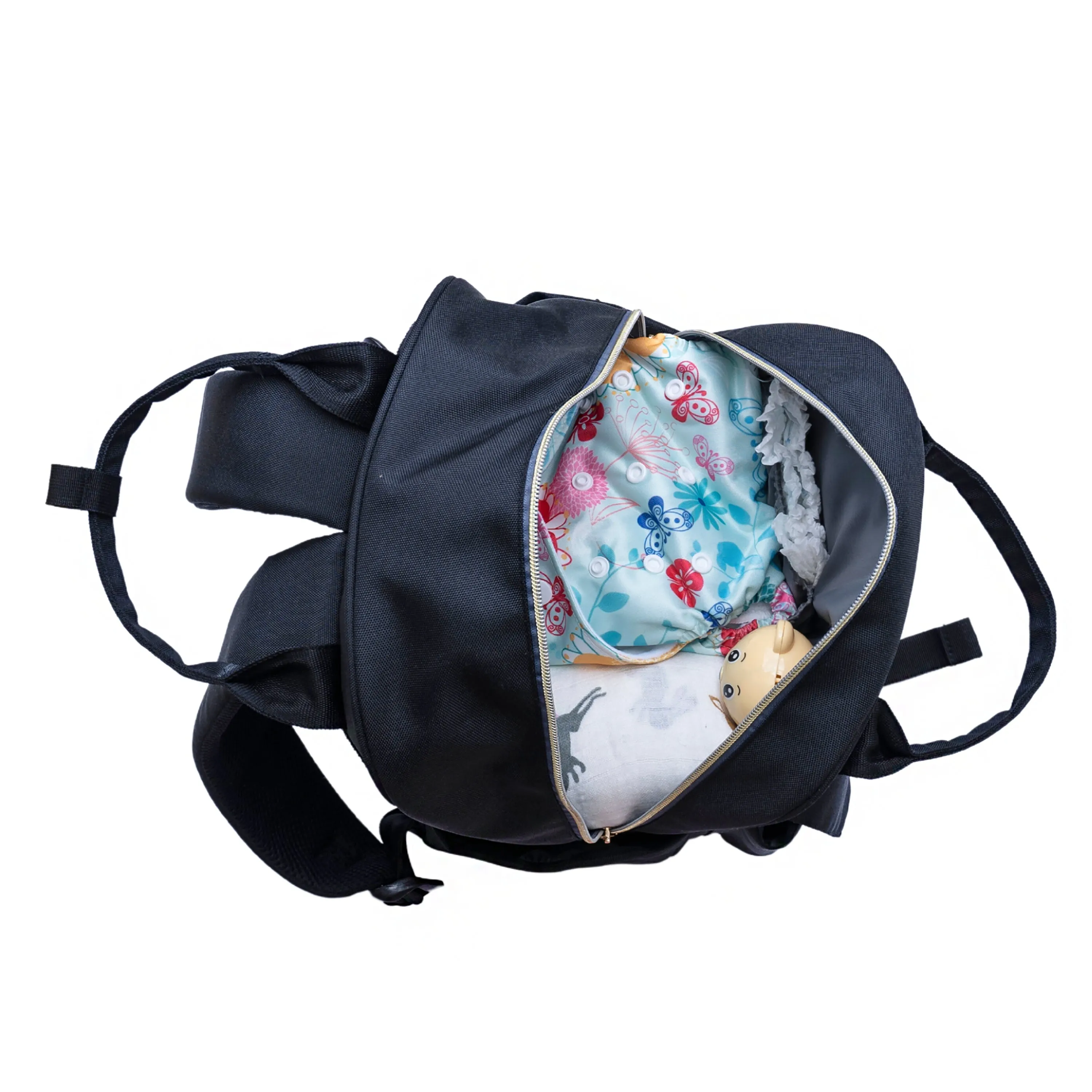 Motherly Solid Diaper Bag for Mothers for Travel, Maternity Bag for Newborn Baby, Mothers Travelling Bag, Multiple Pocket Water Resistant Baby Bag, Hospital Bag for moms (Black)