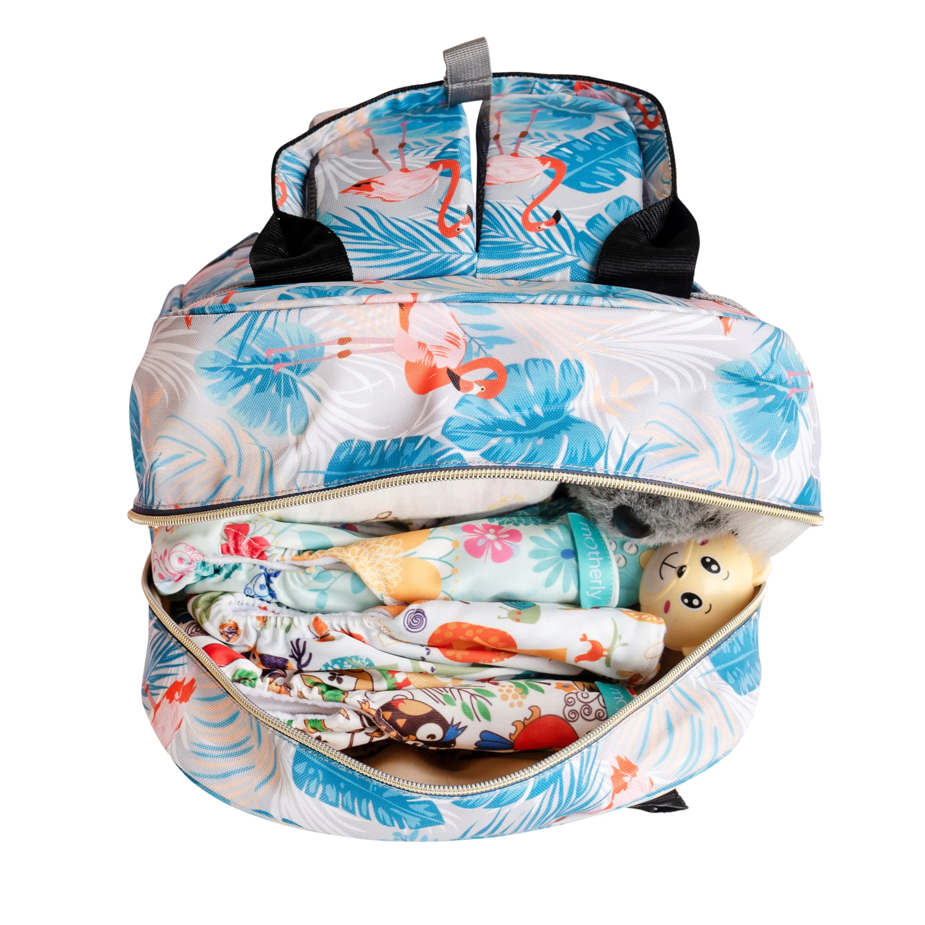 Motherly Solid Diaper Bag for Mothers for Travel, Maternity Bag for Newborn Baby, Mothers Travelling Bag, Multiple Pocket Water Resistant Baby Bag, Hospital Bag for moms (Black)