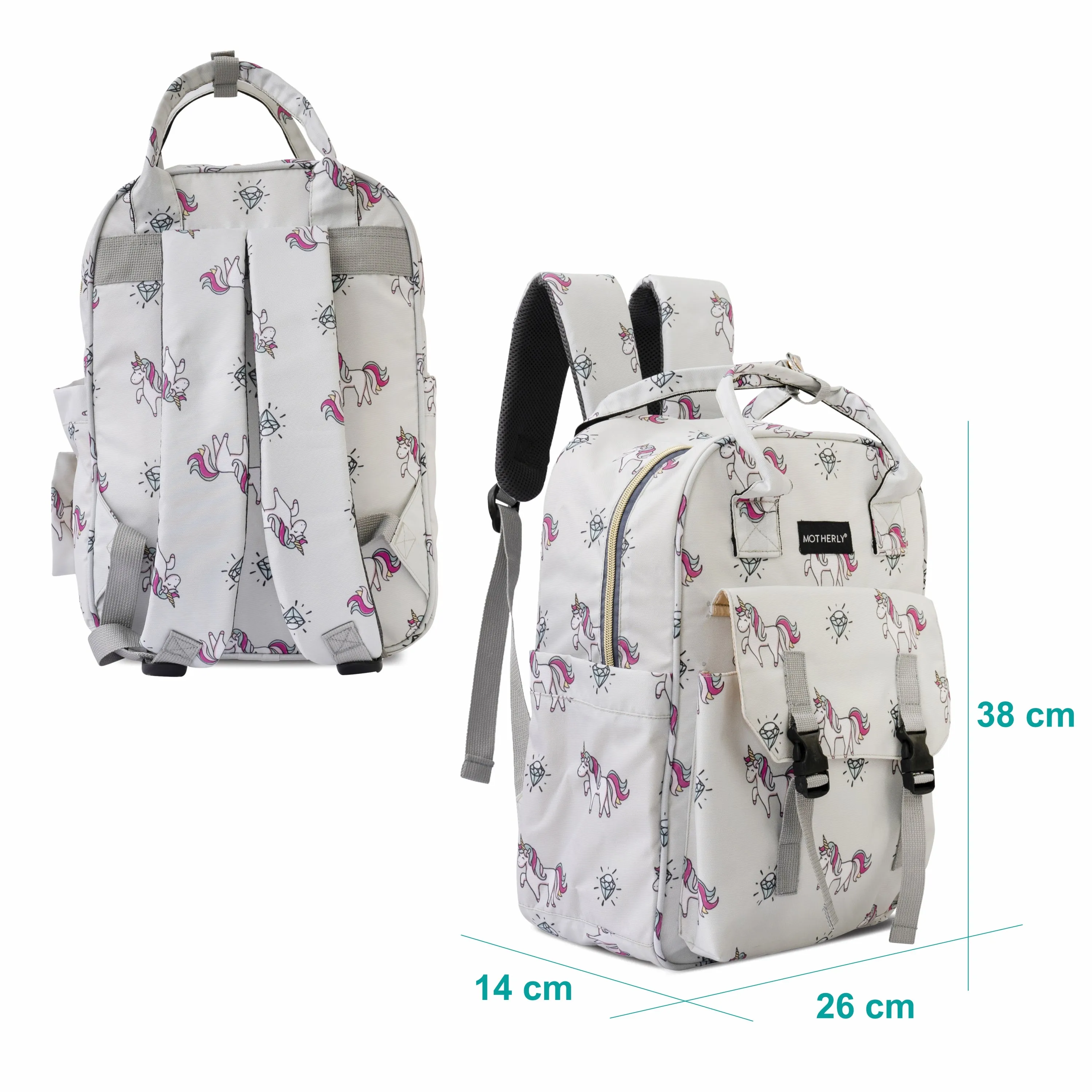 Motherly Solid Diaper Bag for Mothers for Travel, Maternity Bag for Newborn Baby, Mothers Travelling Bag, Multiple Pocket Water Resistant Baby Bag, Hospital Bag for moms (Black)