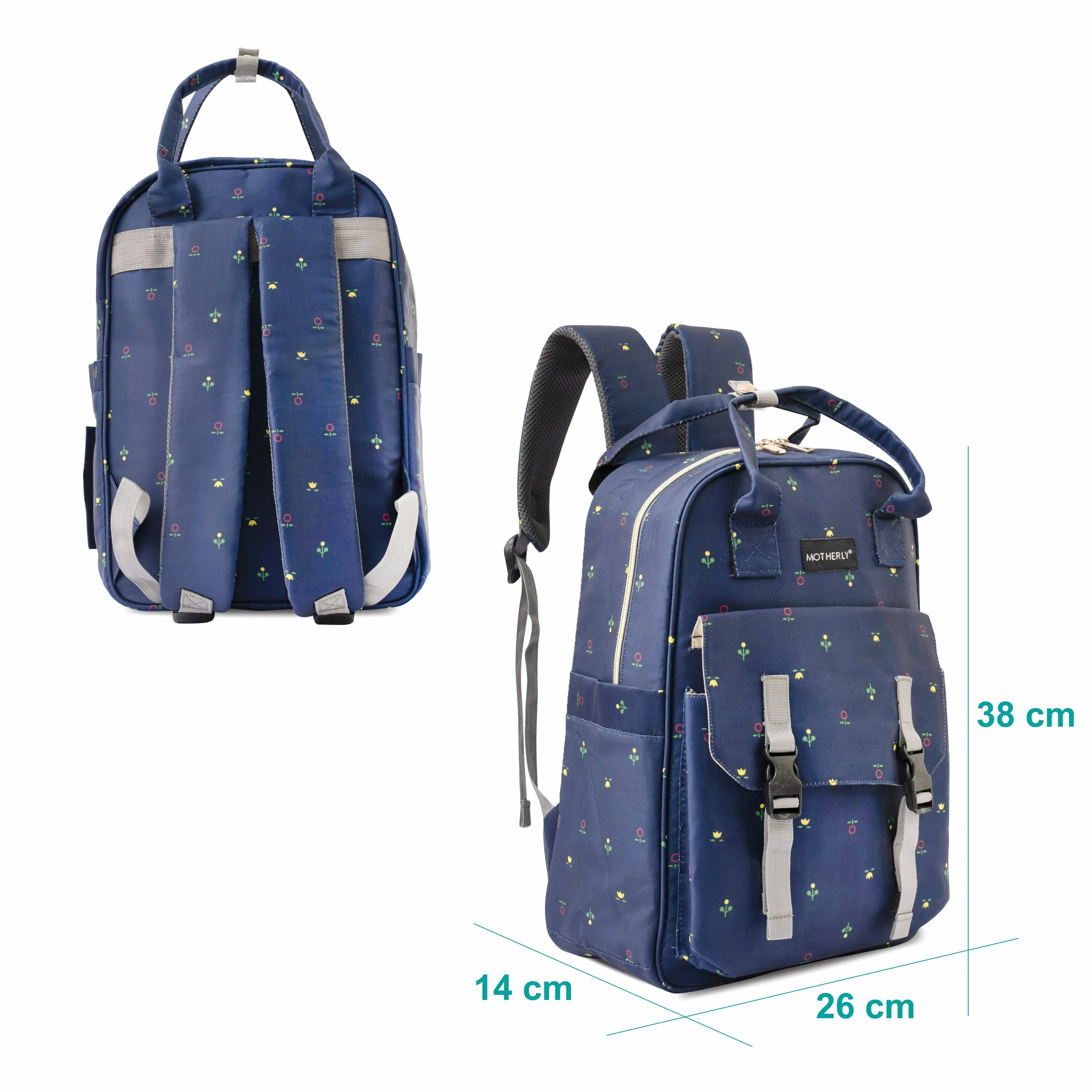 Motherly Solid Diaper Bag for Mothers for Travel, Maternity Bag for Newborn Baby, Mothers Travelling Bag, Multiple Pocket Water Resistant Baby Bag, Hospital Bag for moms (Black)