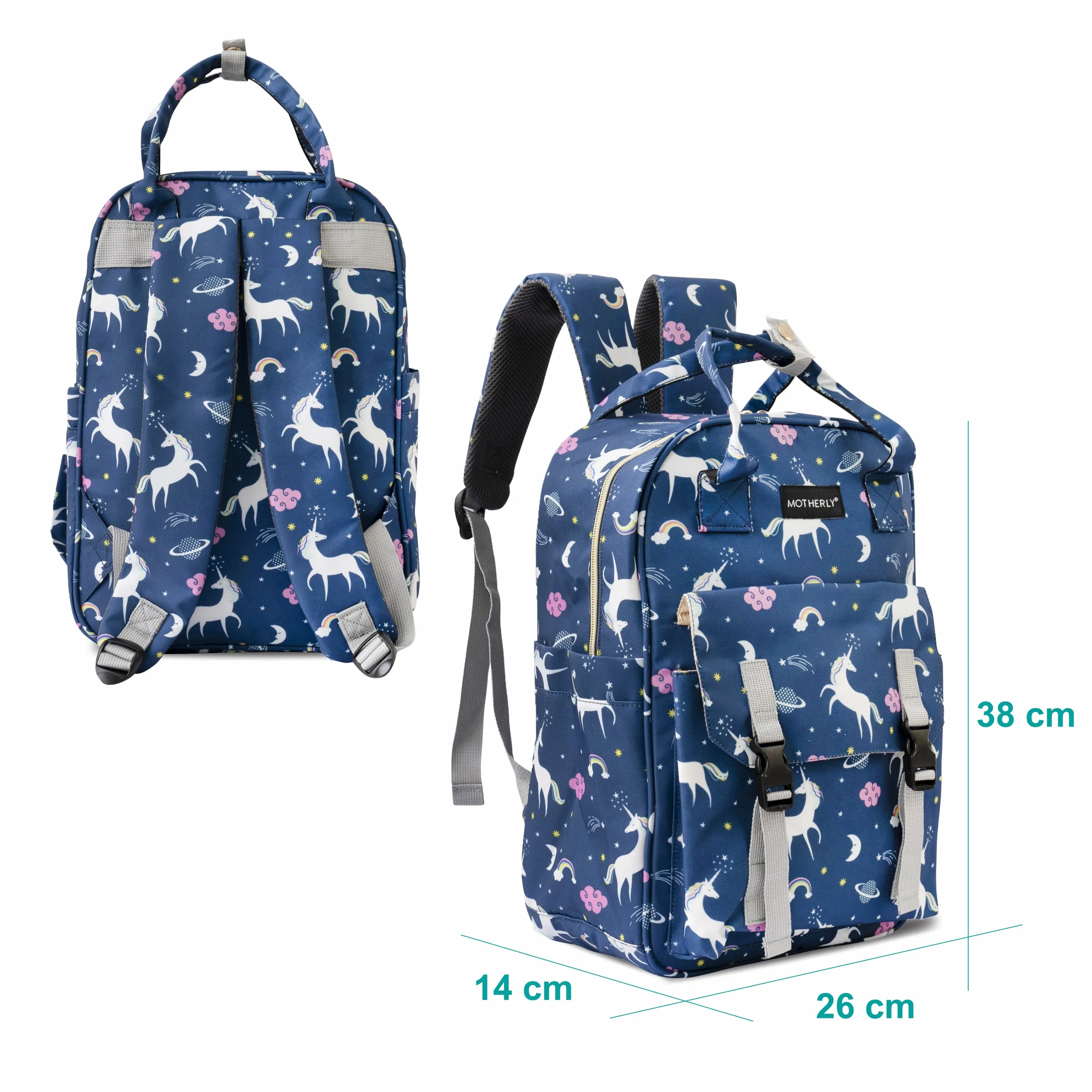 Motherly Solid Diaper Bag for Mothers for Travel, Maternity Bag for Newborn Baby, Mothers Travelling Bag, Multiple Pocket Water Resistant Baby Bag, Hospital Bag for moms (Black)
