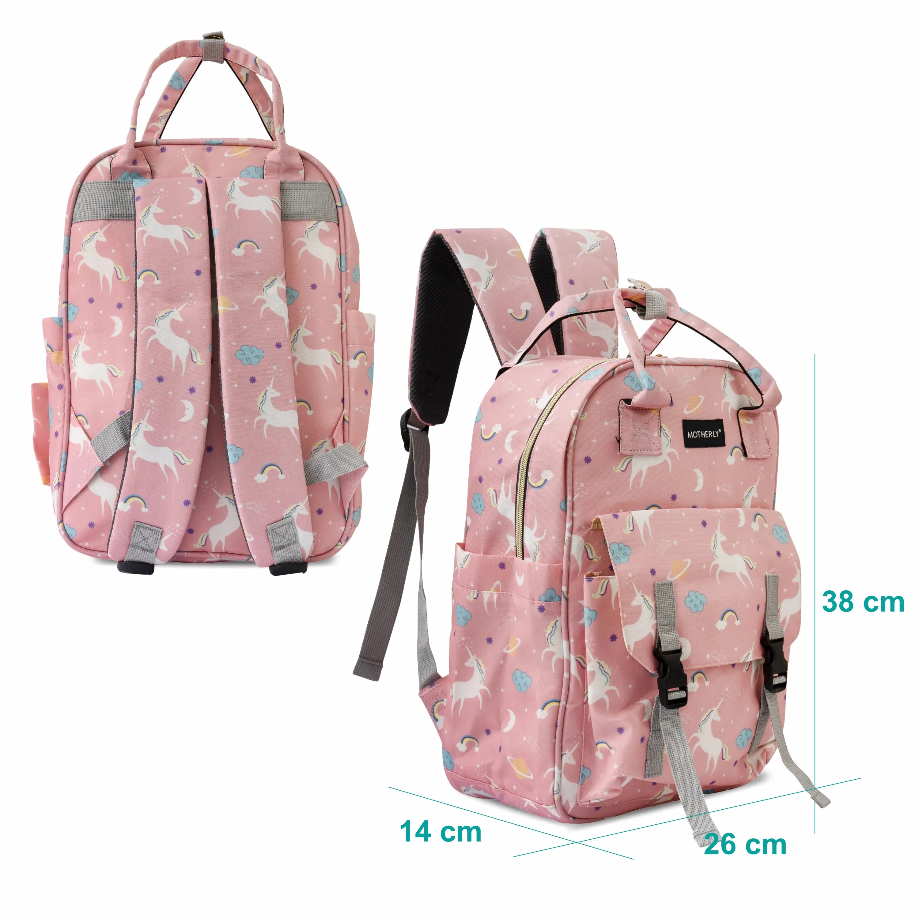 Motherly Solid Diaper Bag for Mothers for Travel, Maternity Bag for Newborn Baby, Mothers Travelling Bag, Multiple Pocket Water Resistant Baby Bag, Hospital Bag for moms (Black)